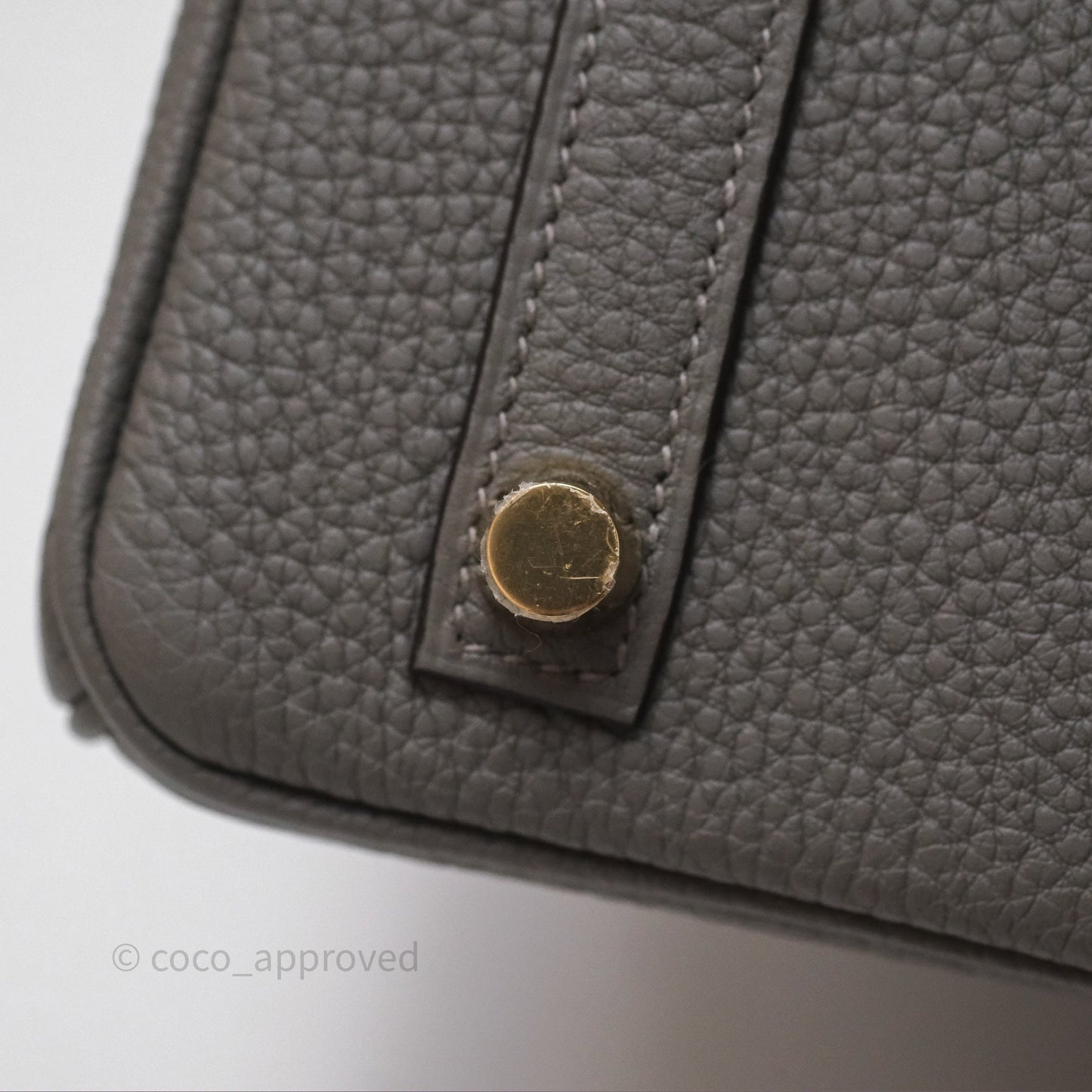 Hermès Birkin 25 Retourne Gris Meyer 0L Togo Gold Hardware
