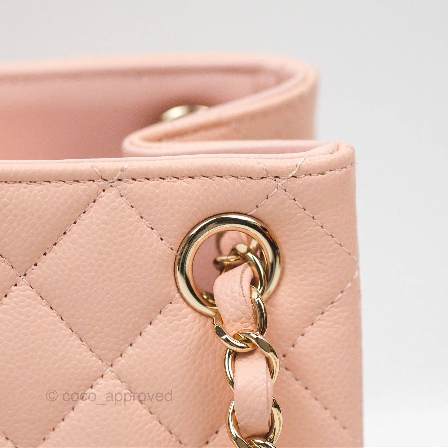 Chanel Mini Bucket Tote Pink Caviar Gold Hardware 22S