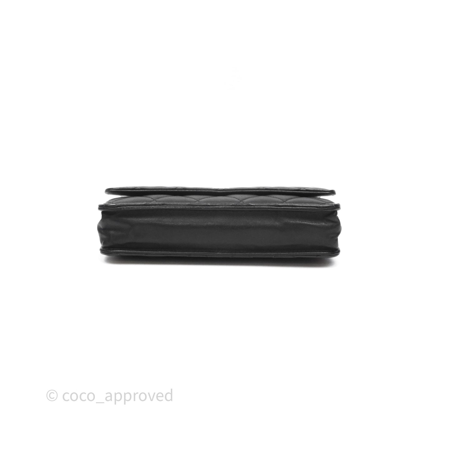 Chanel Classic WOC Wallet On Chain Quilted Black Lambskin Gold Hardware