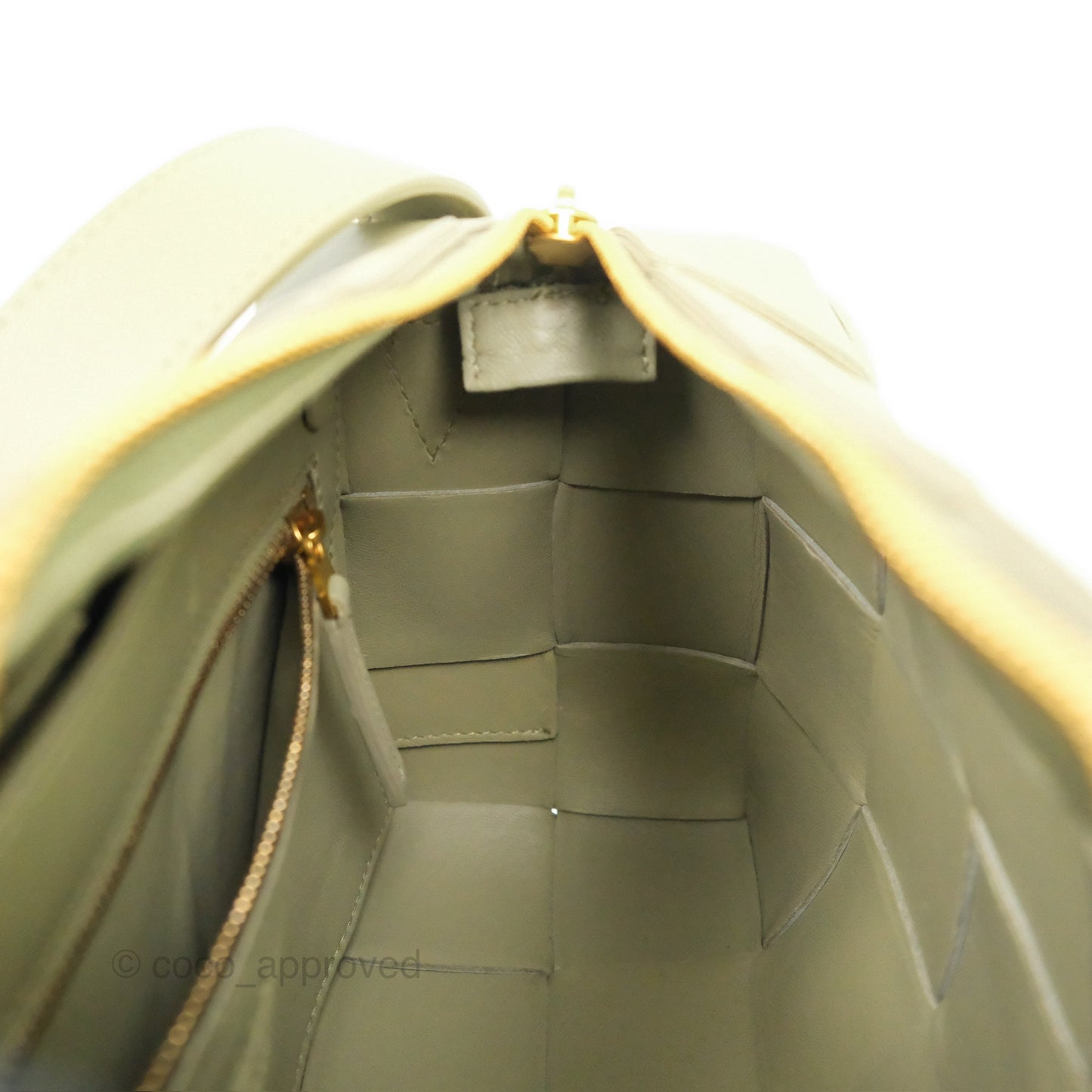 Bottega Veneta Brick Cassette Bag Olive Green Intrecciato Lambskin