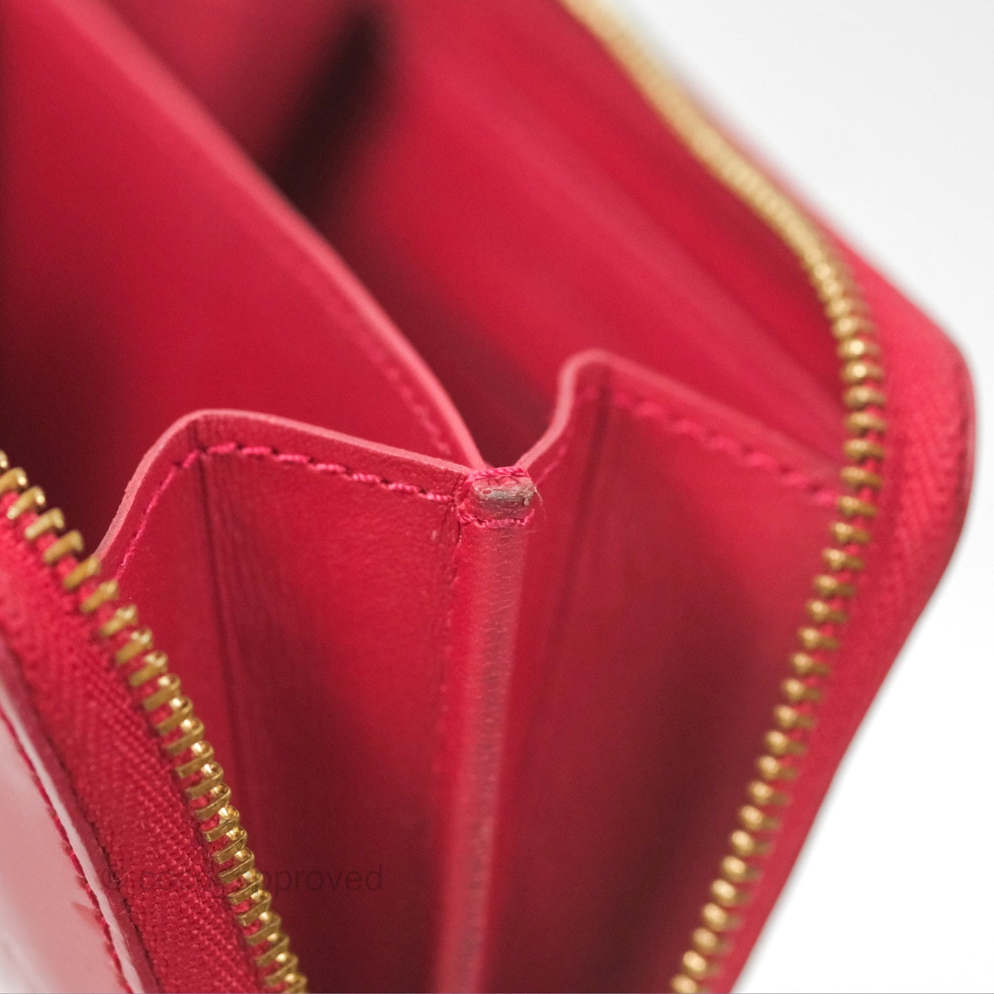 Louis Vuitton Vernis Zippy Coin Purse Rouge Grenadine Patent