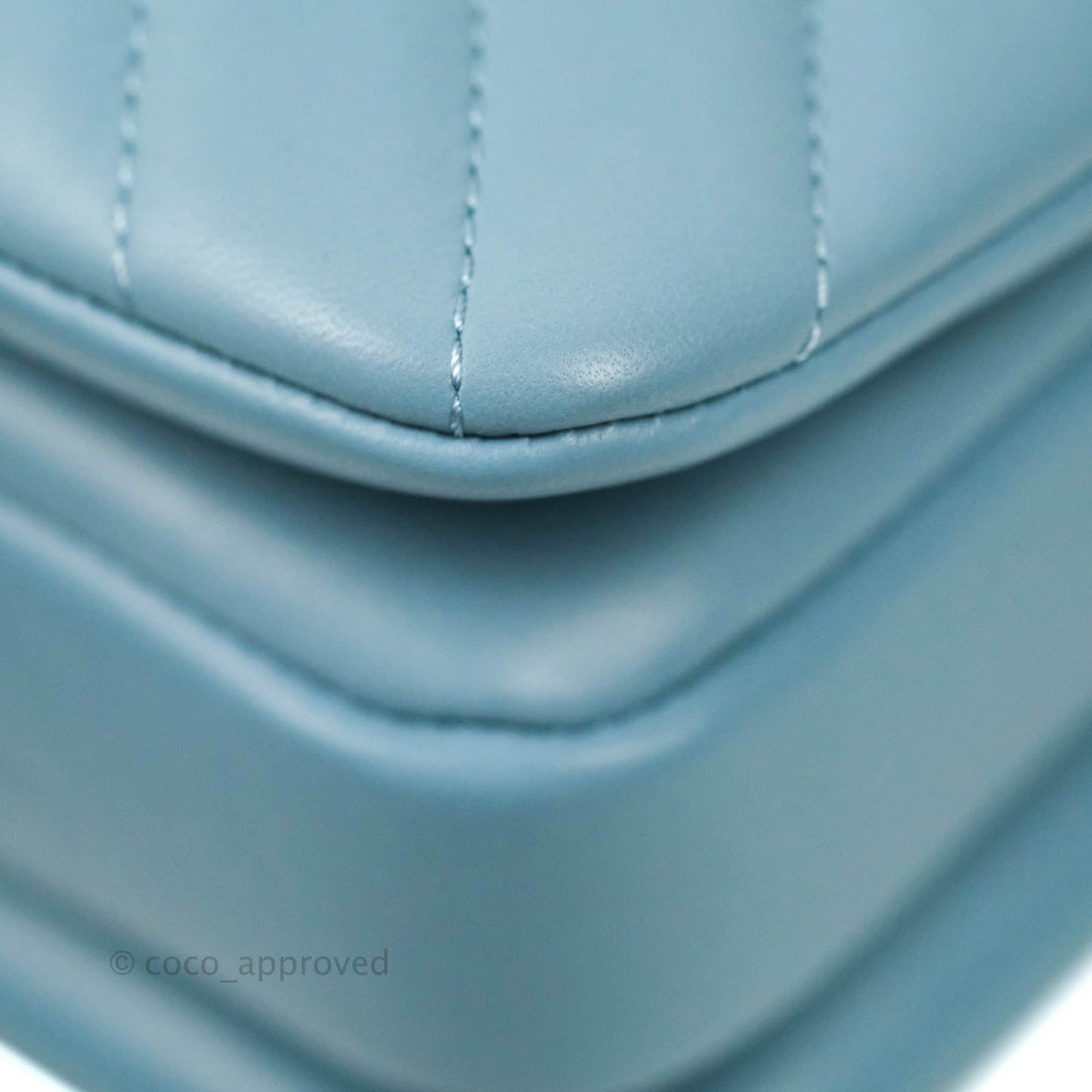 Chanel Trendy CC Chevron Small Blue Lambskin Gold Hardware