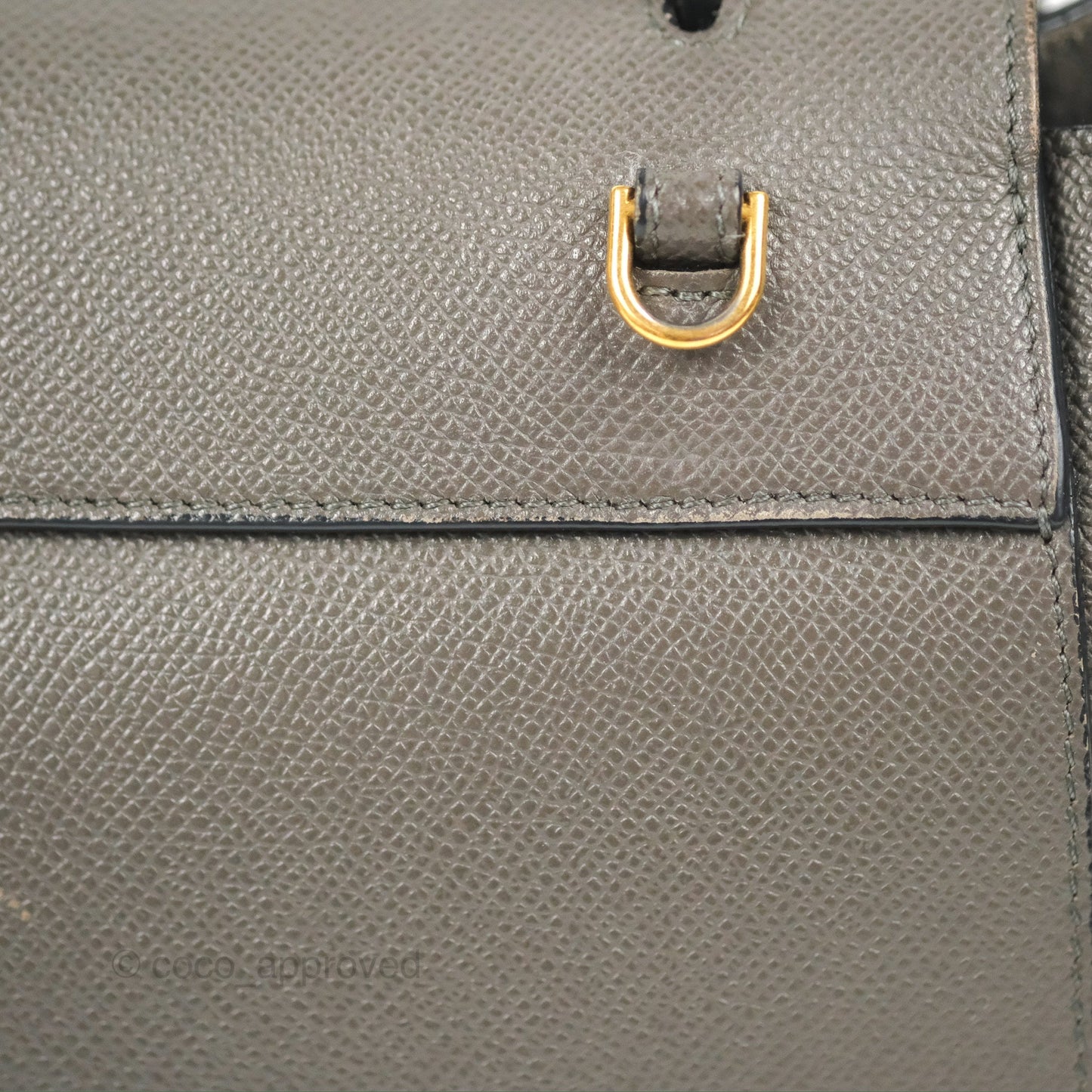 Celine Nano Belt Bag Grey Grained Calfskin Gold Hardware