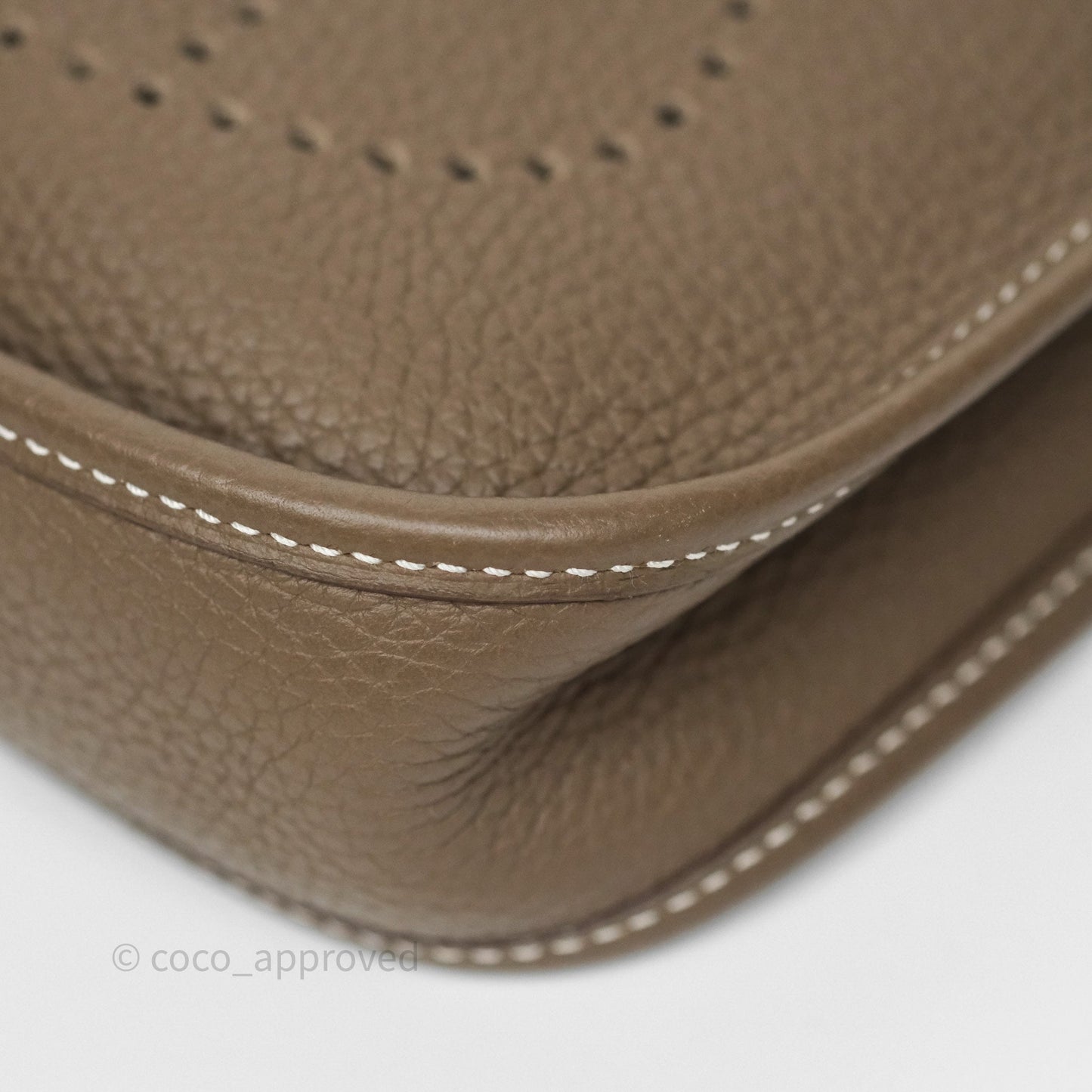 Hermès Mini Evelyne 16 Etoupe 18 Clemence Palladium Hardware