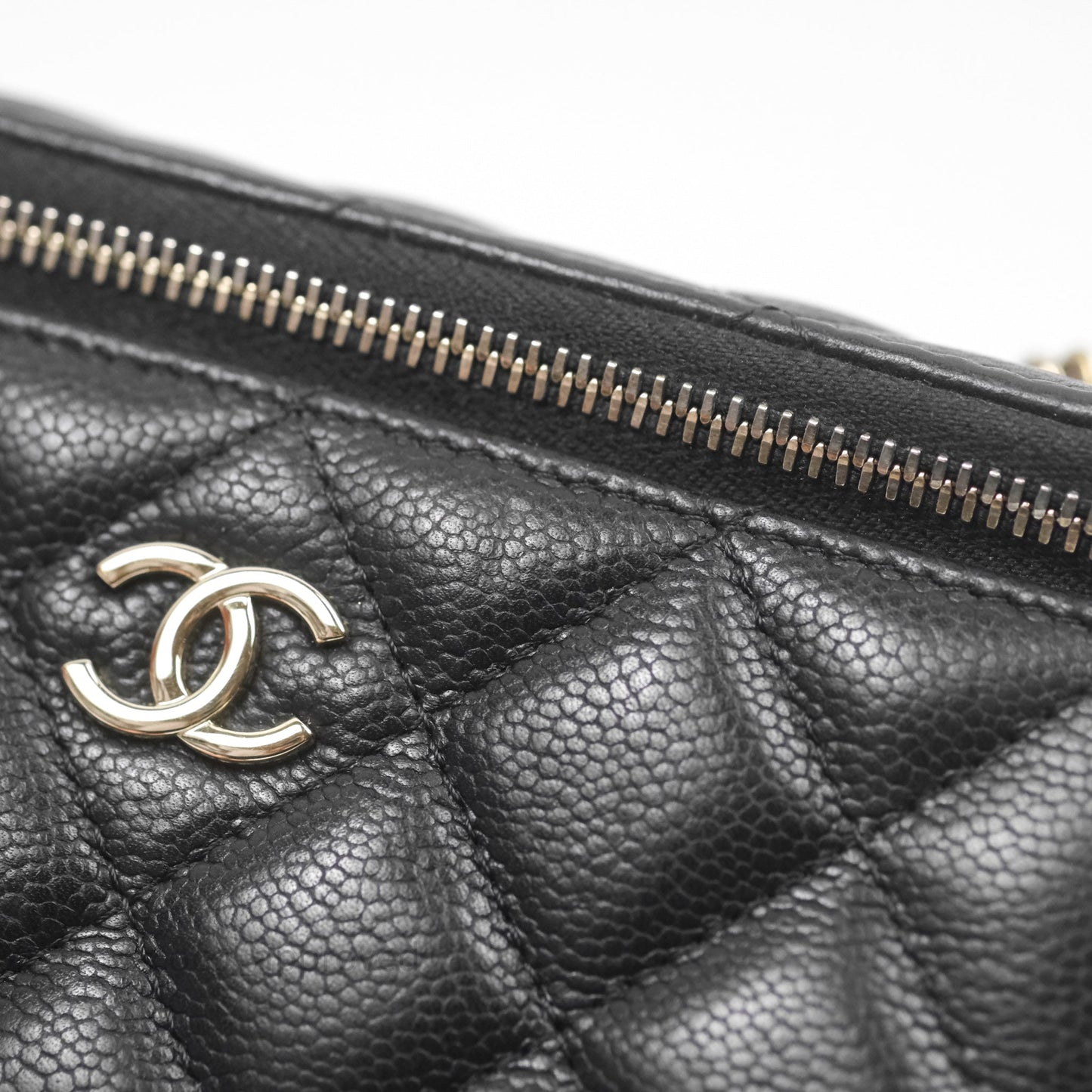Chanel Vanity with CC Chain Black Caviar Gold Hardware