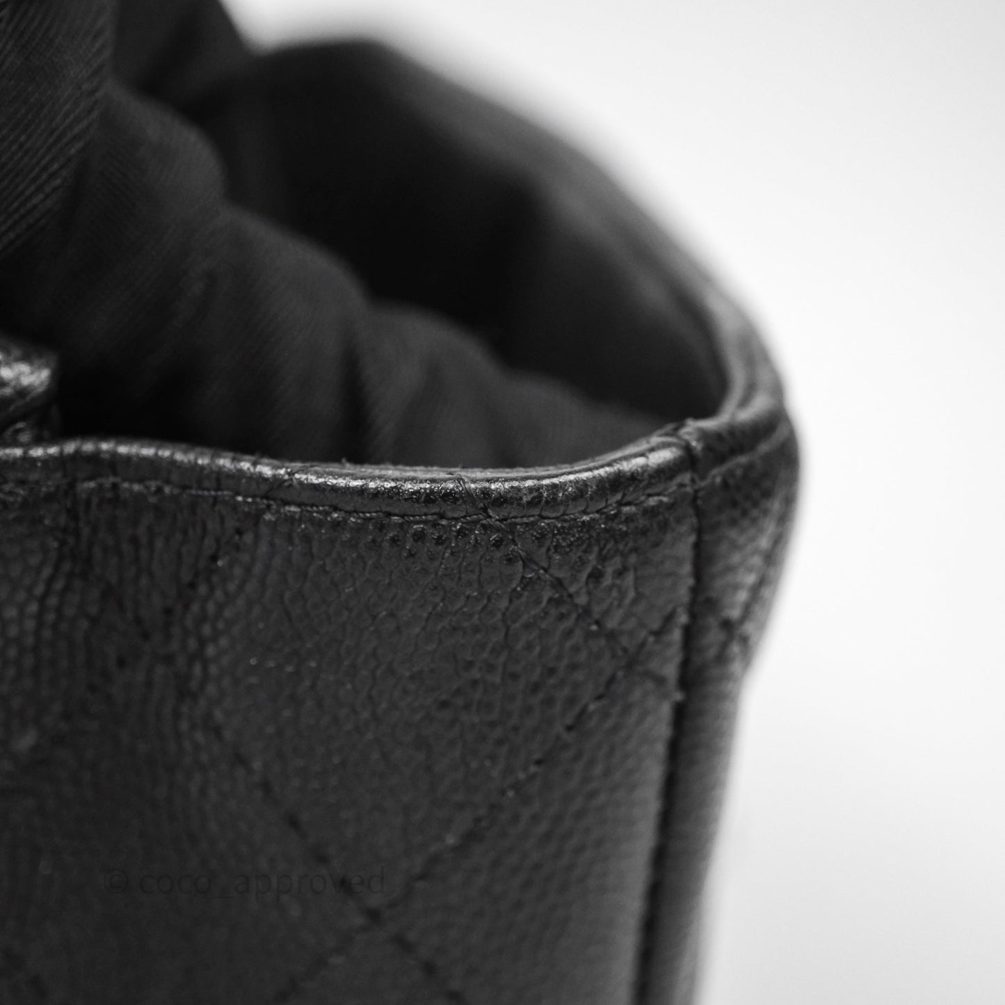 Chanel Mini Square Quilted Black Caviar Silver Hardware