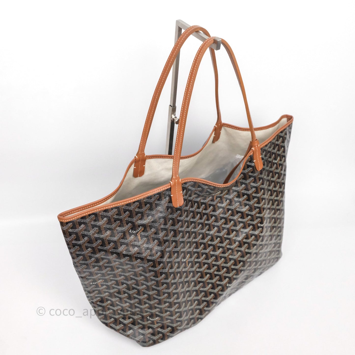 Goyard Saint Louis Tote Bag GM Black/Tan