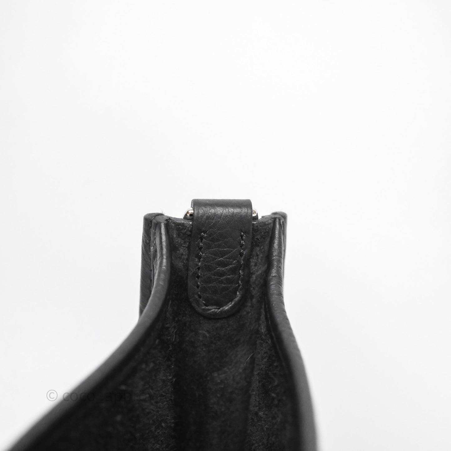 Hermès Mini Evelyne 16 Black Noir 89 Clemence Palladium Hardware