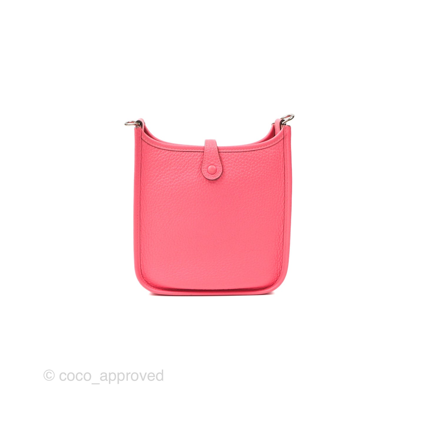 Hermès Mini Evelyne 16 Rose Azalee Clemence Palladium Hardware