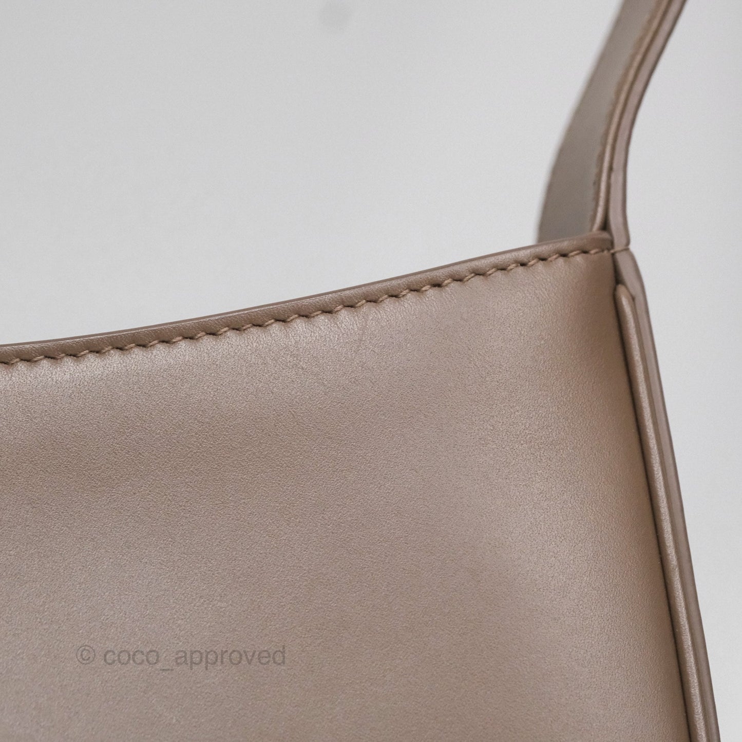 Saint Laurent Le 5 À 7 Taupe Calfskin Bronze Brass Hardware