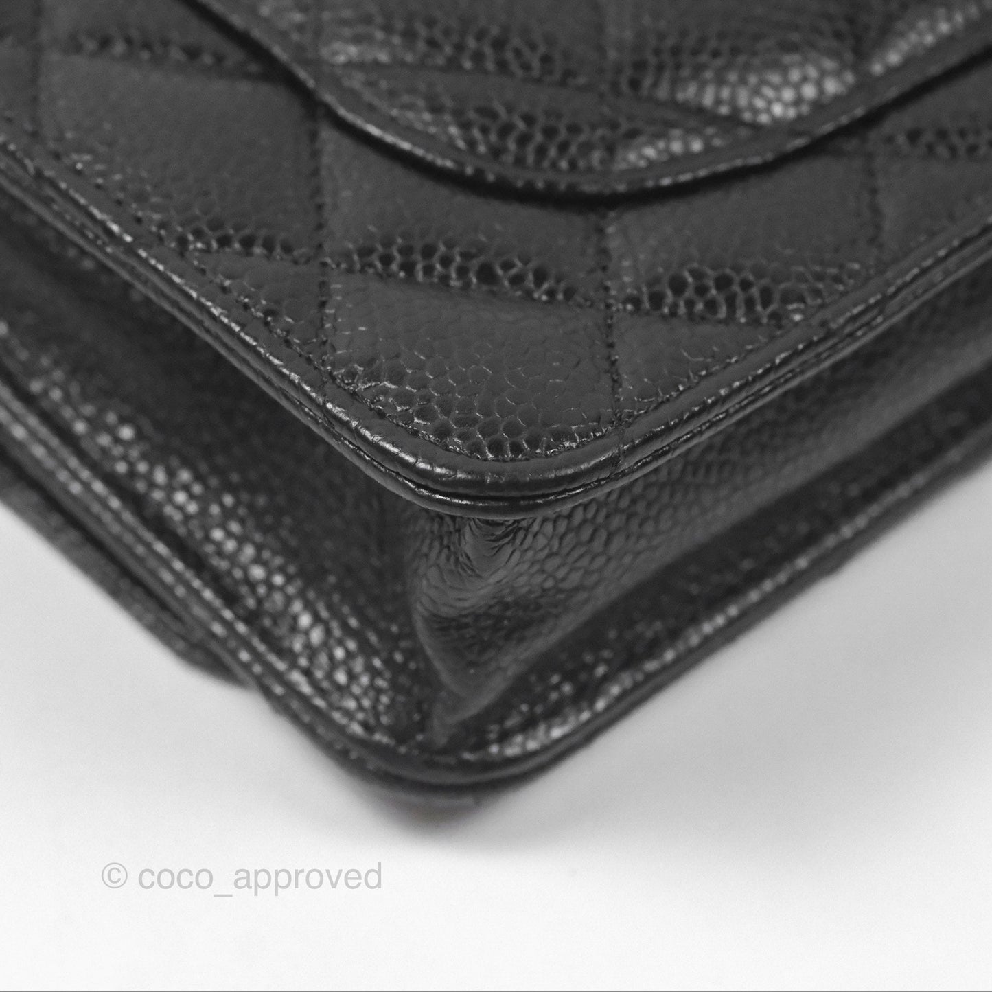 Chanel Quilted Classic WOC Black Caviar Silver Hardware