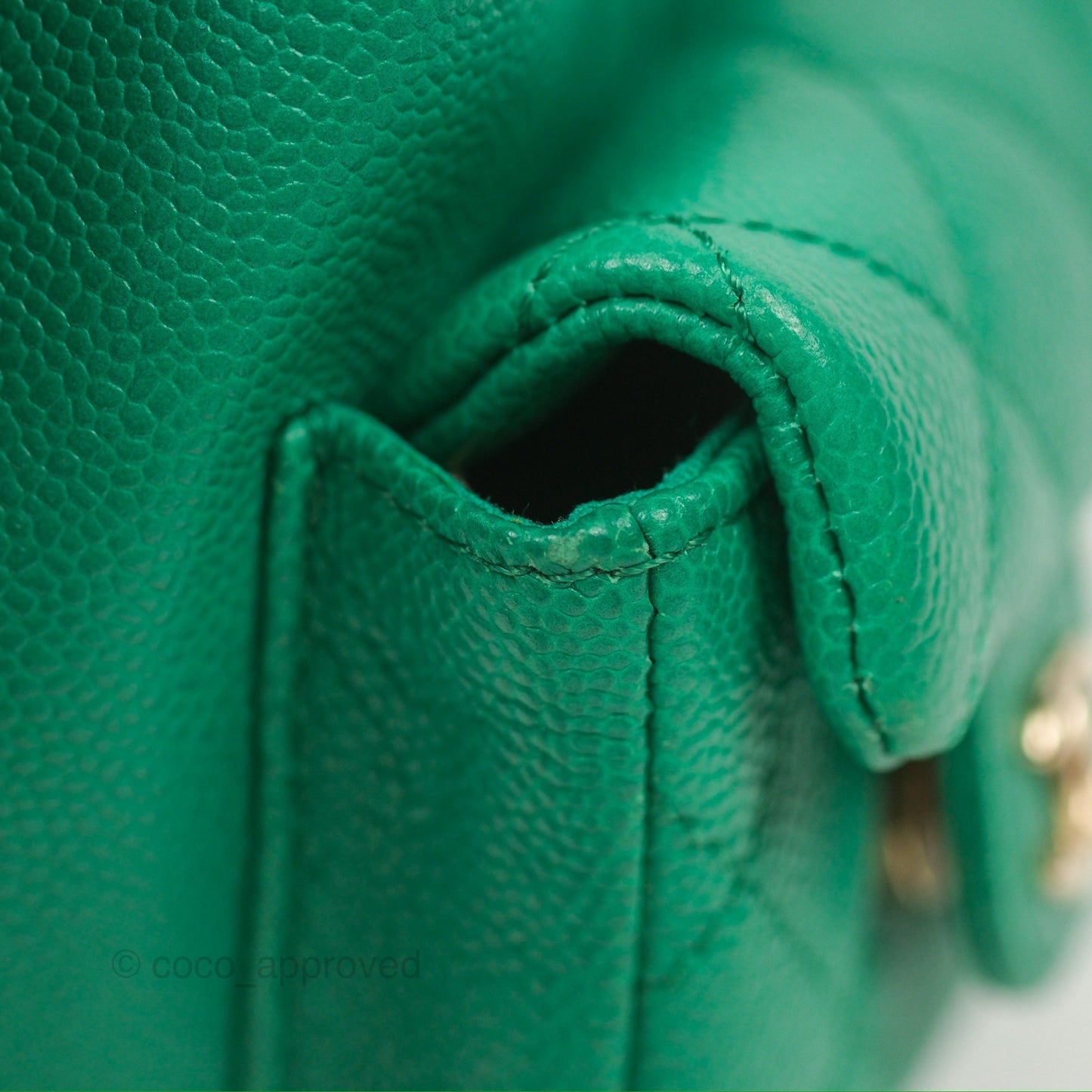 Chanel Duma Backpack Small Green Caviar Gold Hardware 23P