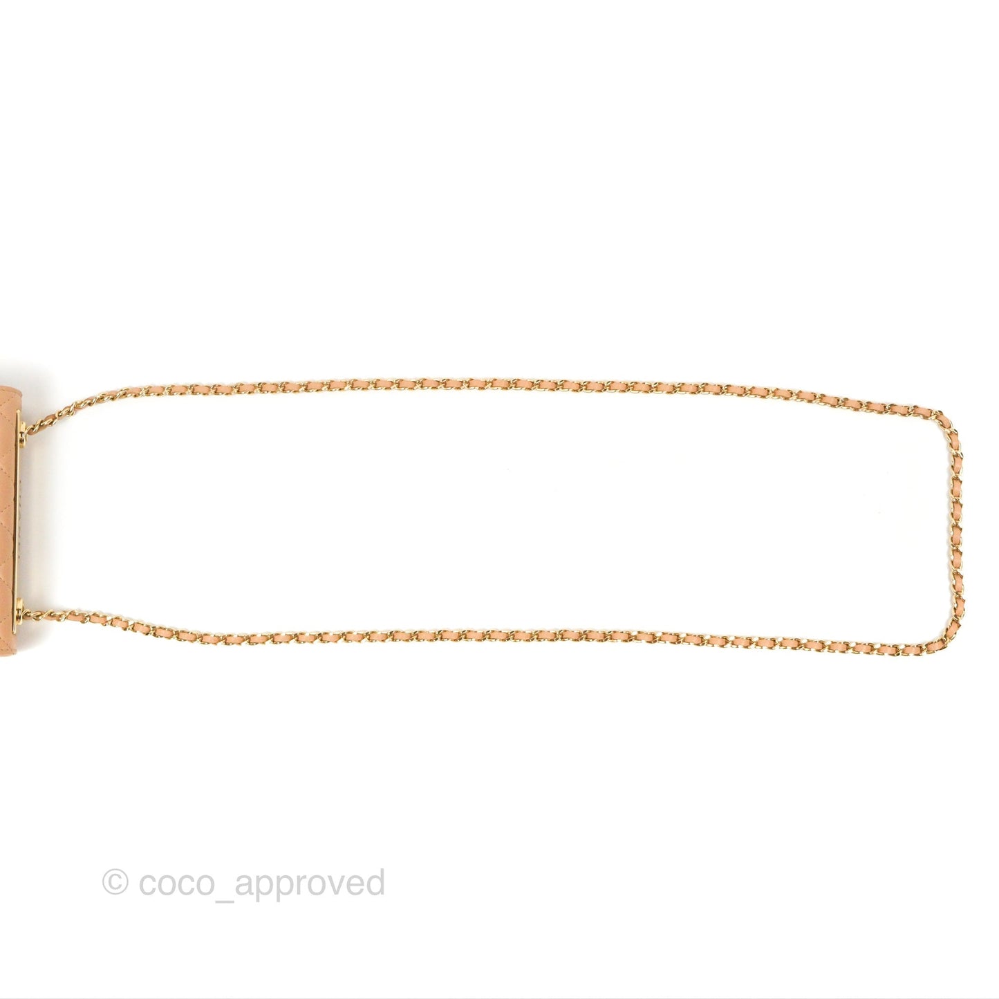 Chanel Mini Trendy WOC Beige Lambskin Gold Hardware 22B