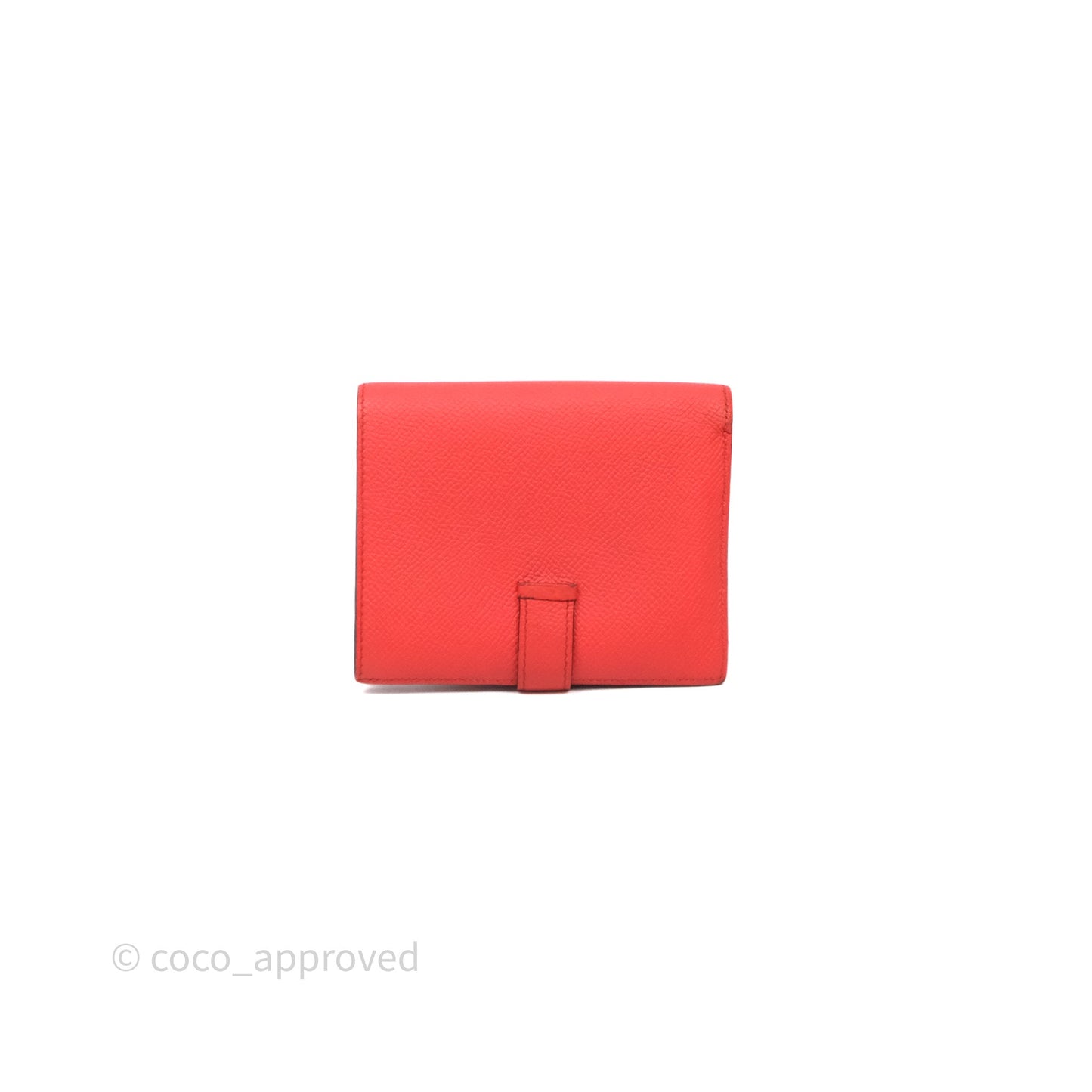 Hermes Bearn Wallet Rouge Tomate S5 Epsom Gold Hardware
