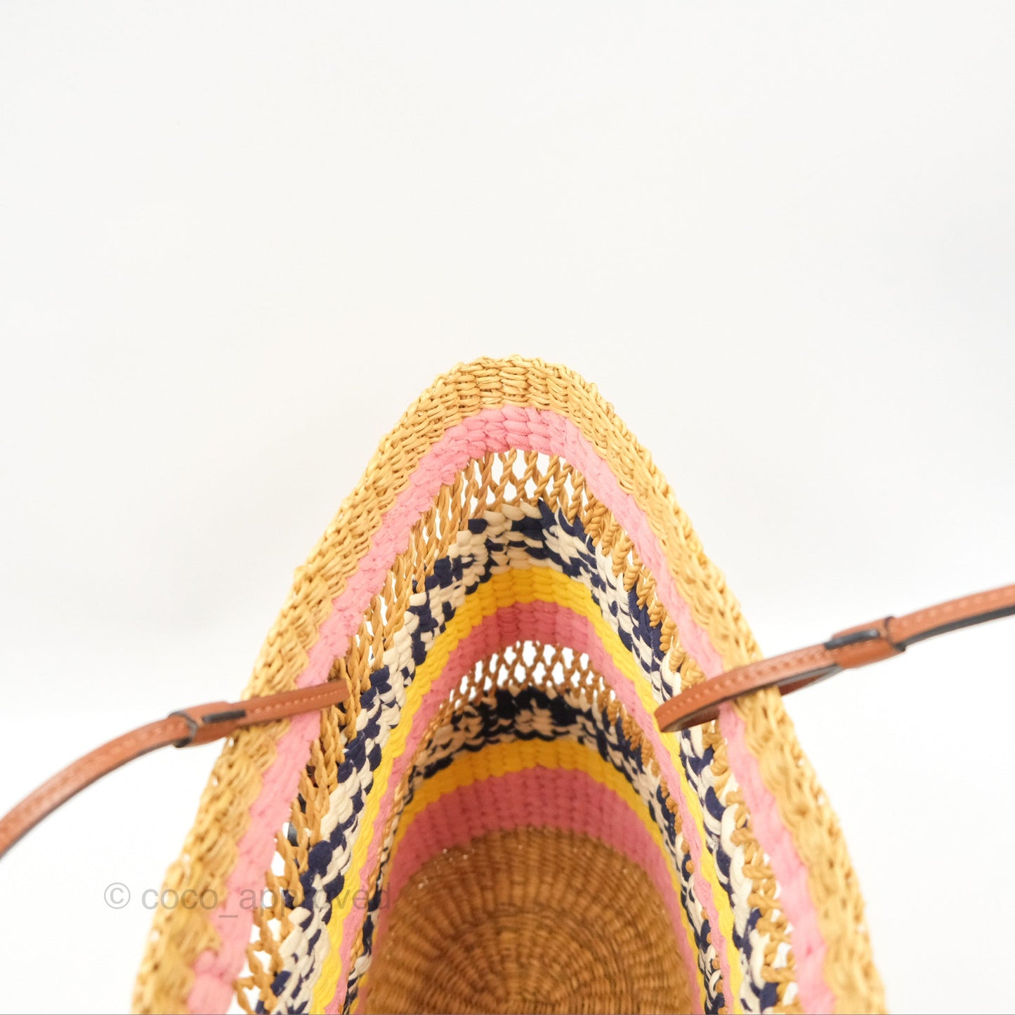 Loewe x Paula’s Ibiza Striped Raffia Basket Bag