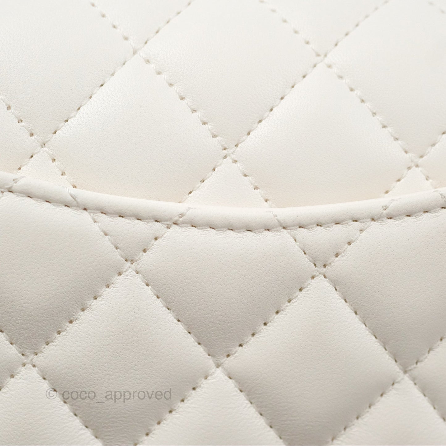 Chanel Mini Flap Bag with Coco Heart Chain White Lambskin Aged Gold Hardware