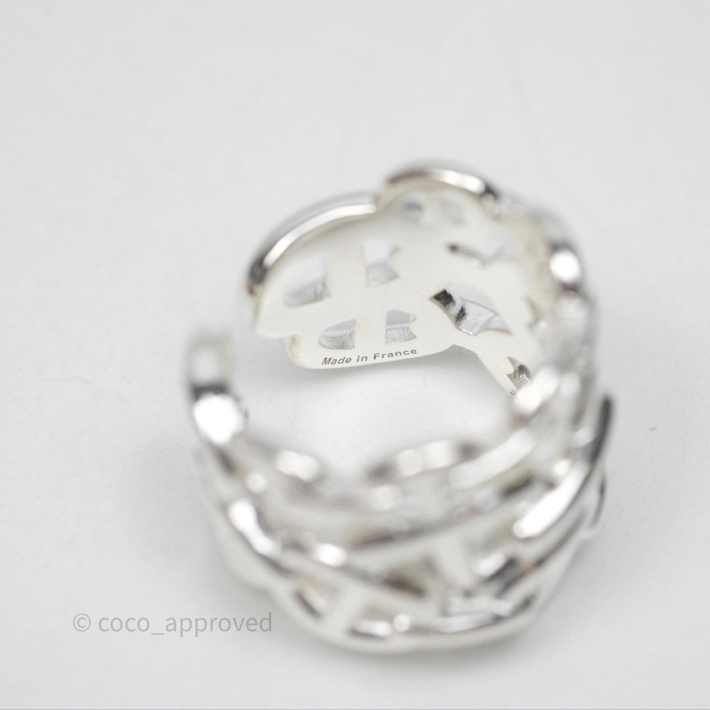 Hermès Chaine d'ancre Enchainee Ring Size 52