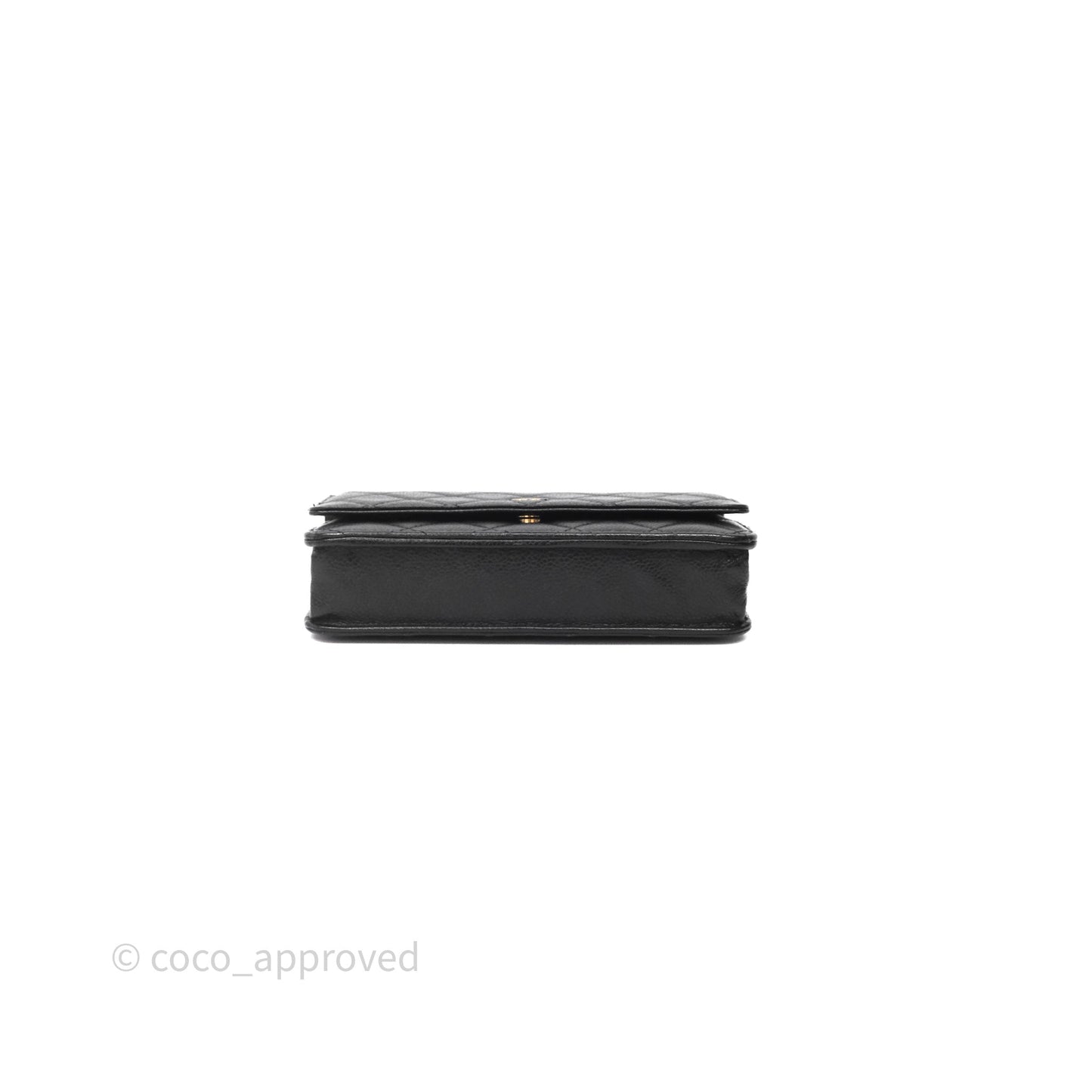 Chanel Quilted WOC Black Caviar Gold Hardware