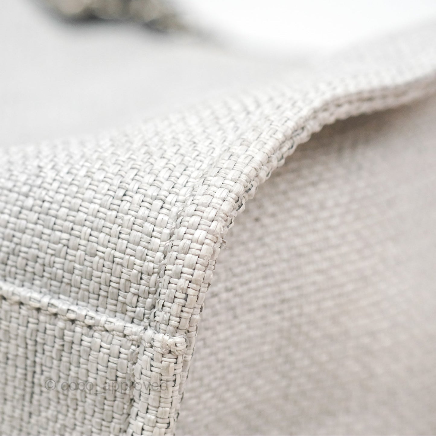 Chanel Medium Deauville Tote Light Grey Canvas