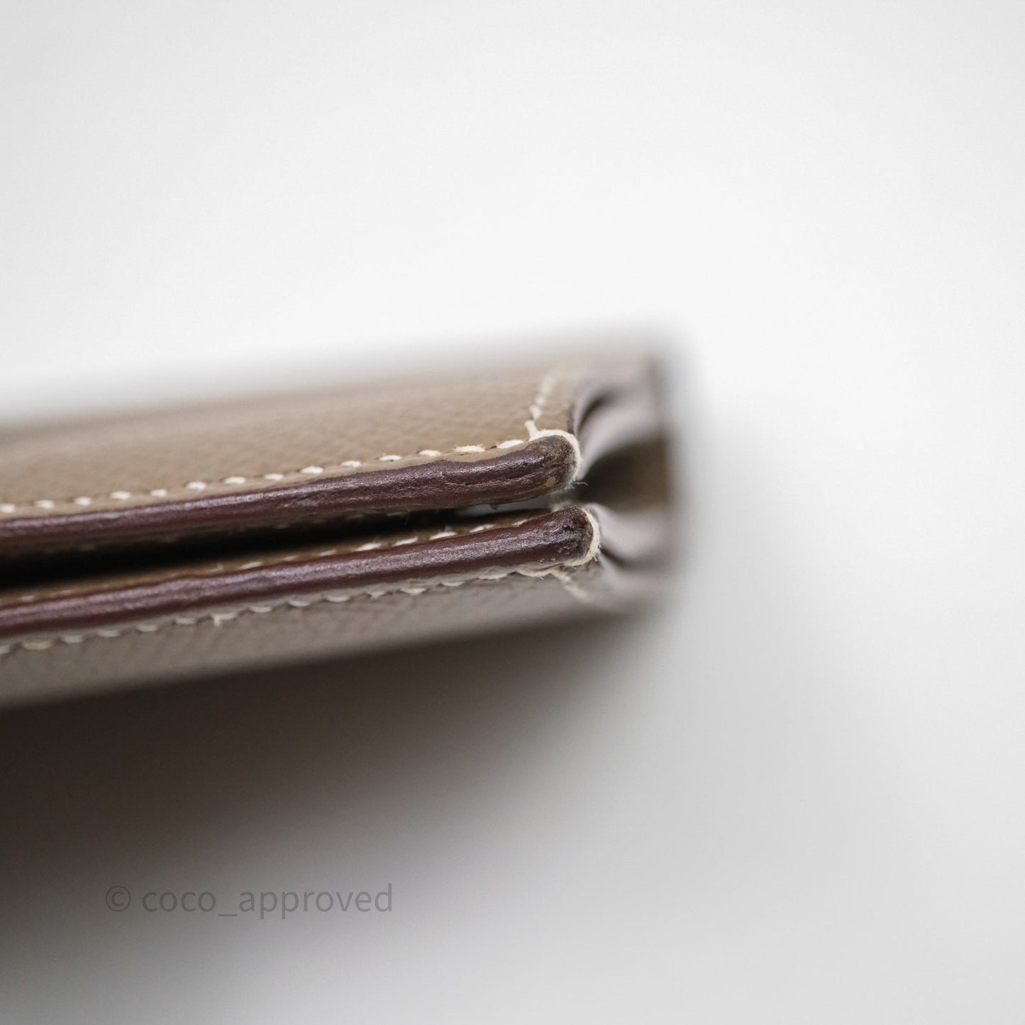 Hermès Bearn Compact Wallet Etoupe Epsom Gold Hardware