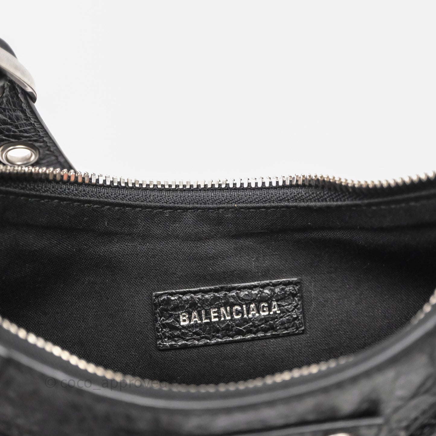 Balenciaga Le Cagole Shoulder Bag Black Calfskin Silver Hardware