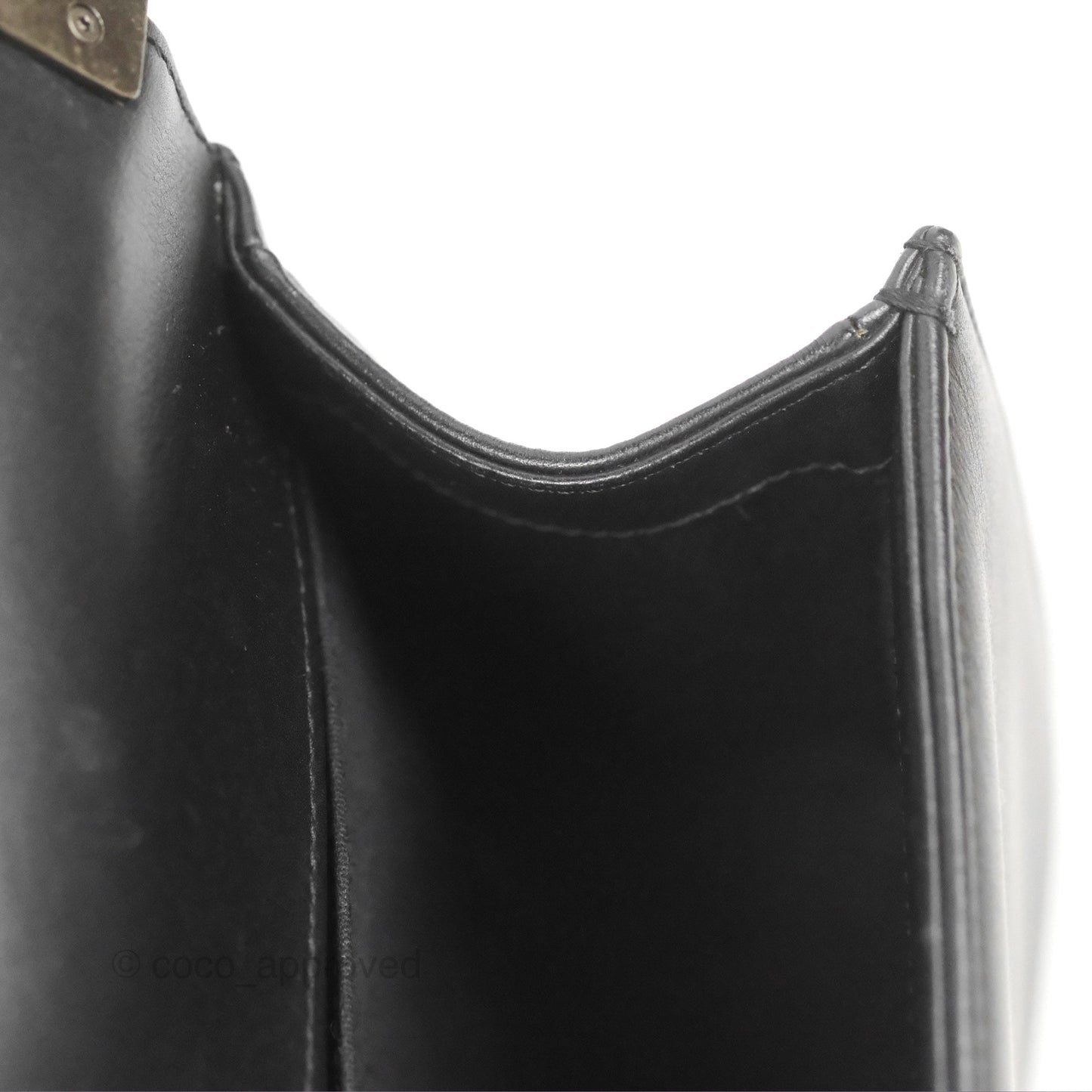 Chanel Quilted Medium Boy Black Calfskin Ruthenium Hardware