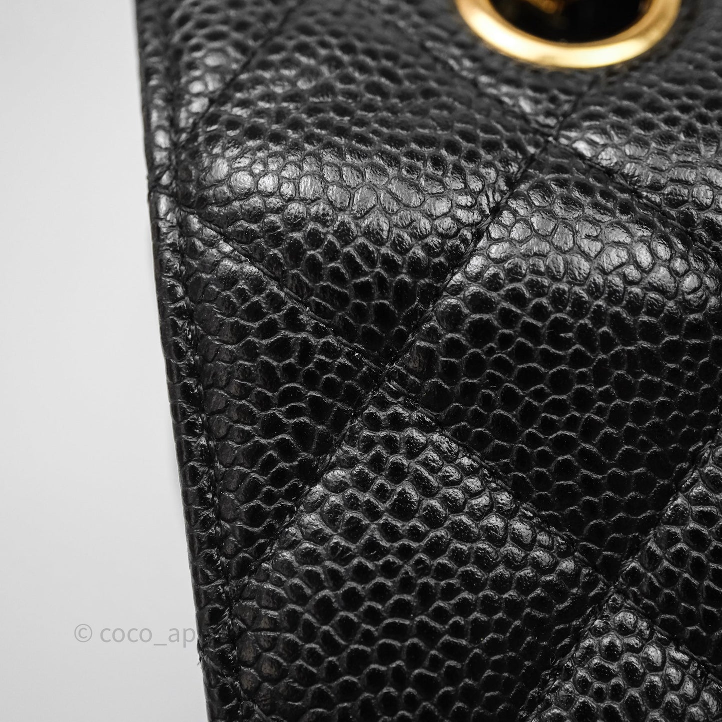 Chanel Classic M/L Medium Flap Quilted Black Caviar Gold Hardware