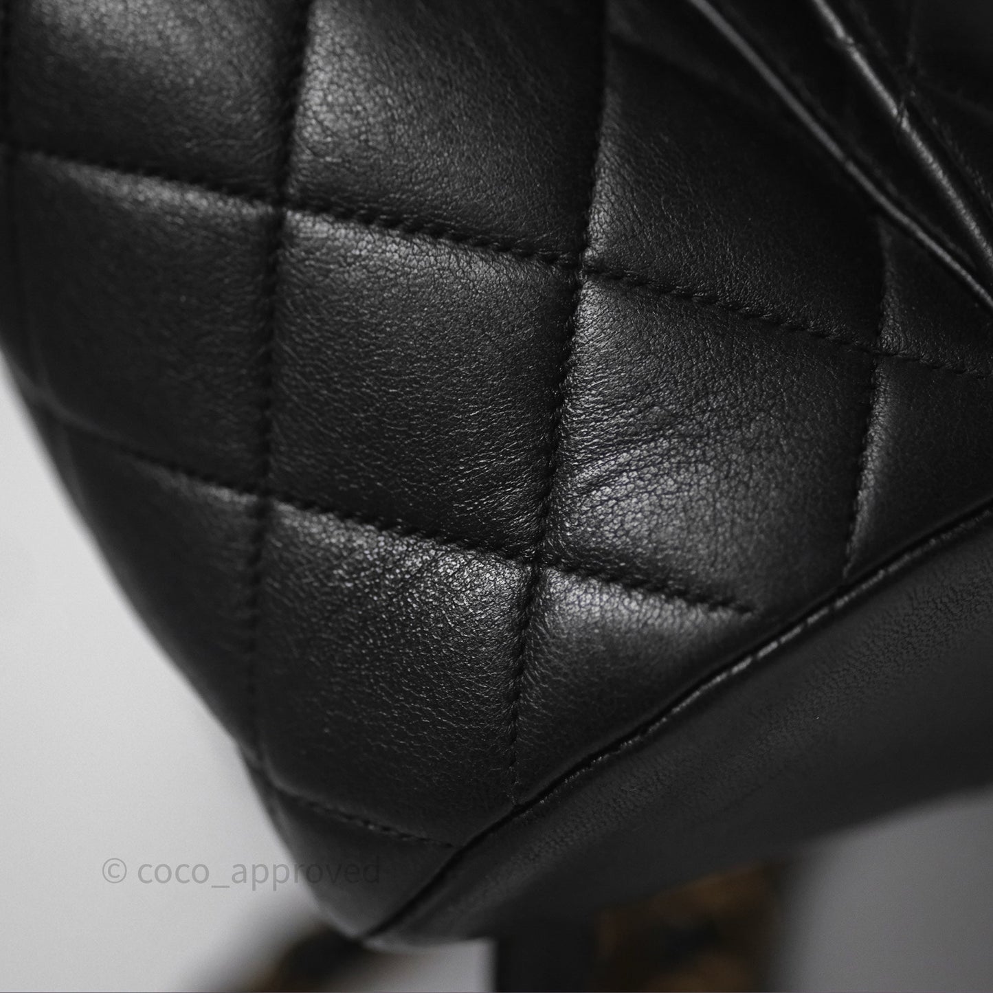 Chanel Vintage CC Duma Backpack Black Lambskin 24K Gold Hardware