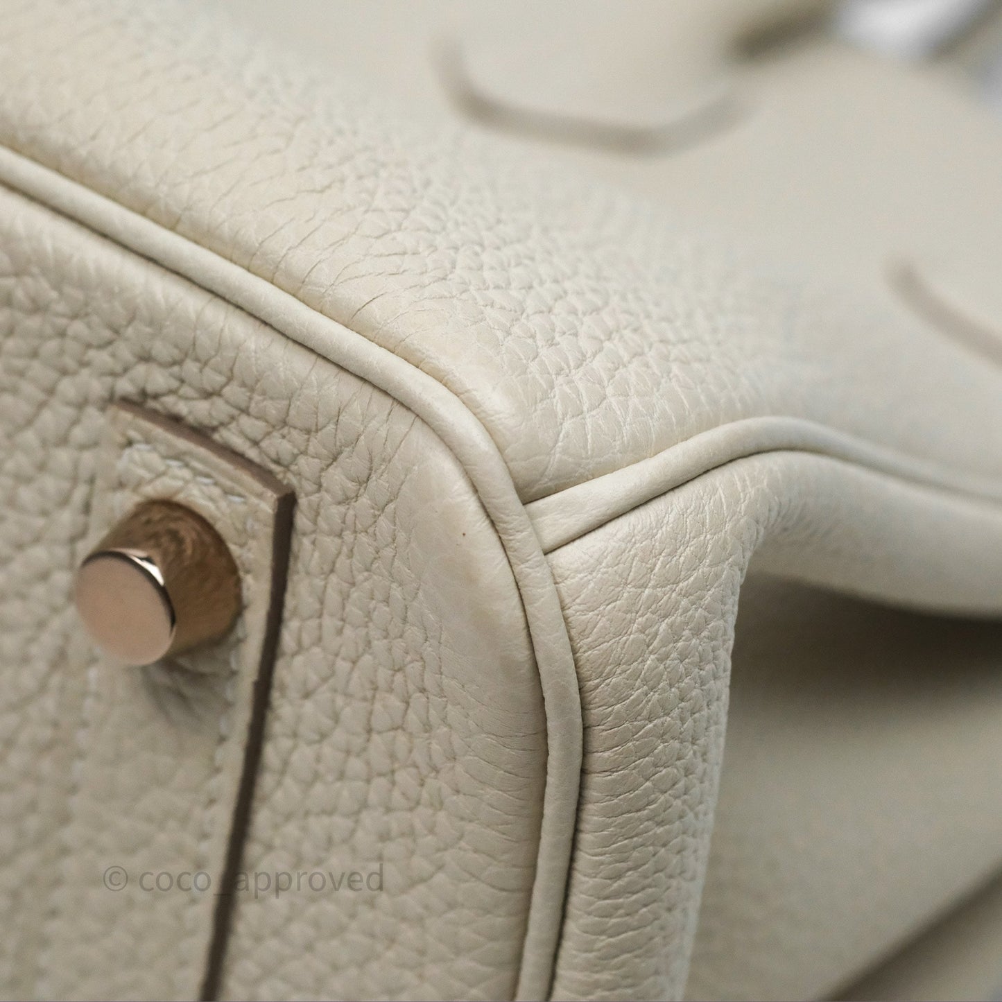 Hermès Birkin 25 Retourne Craie 10 Togo Gold Hardware