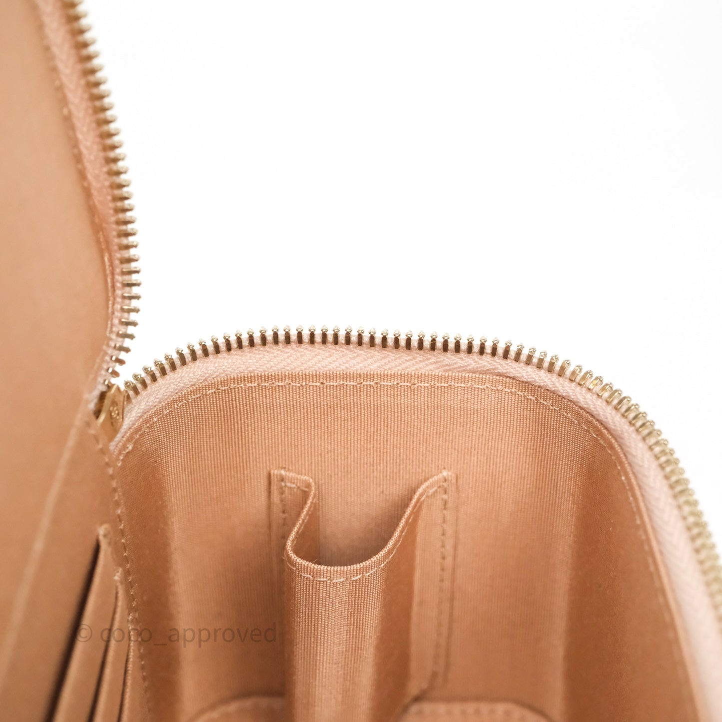 Chanel Top Handle Vanity Lambskin Beige Bag Gold Hardware