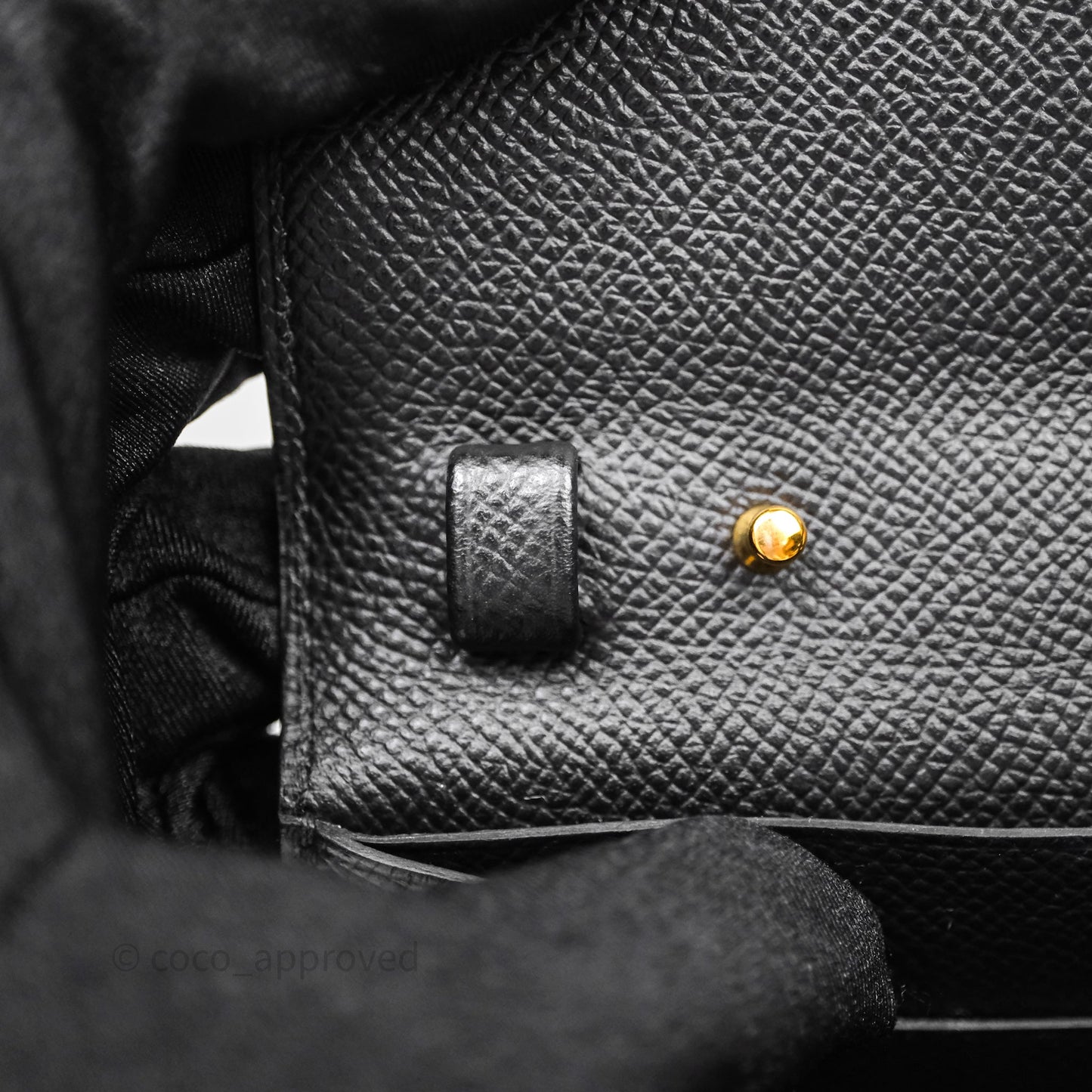 Hermès Clic 16 Wallet On Chain Noir Epsom Gold Hardware