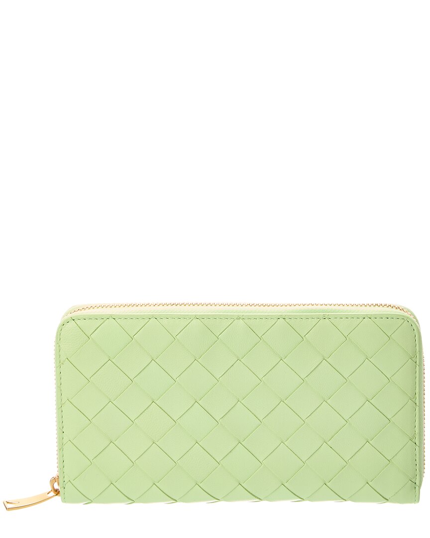 Luxury Bottega Veneta Intrecciato Leather Zip Around Wallet