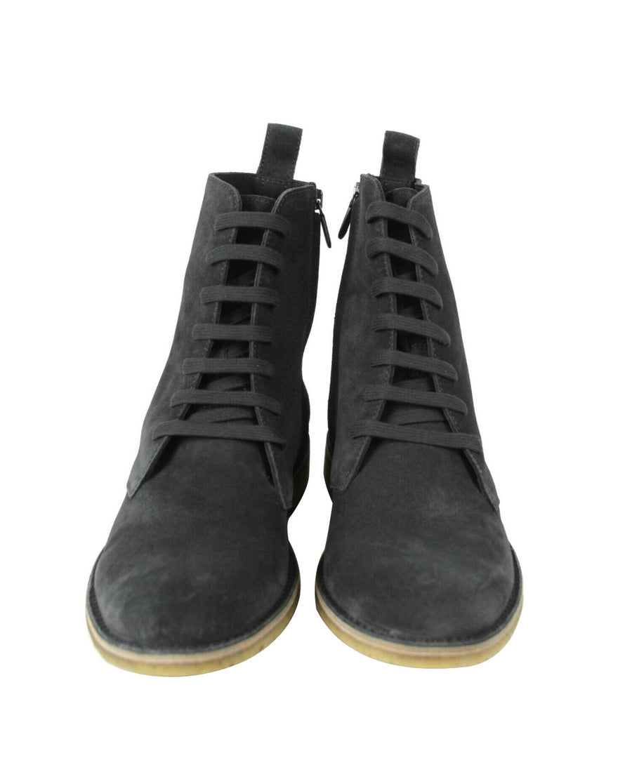 Luxury Bottega Veneta Men's Suede Side Zipper Lace Up Boot