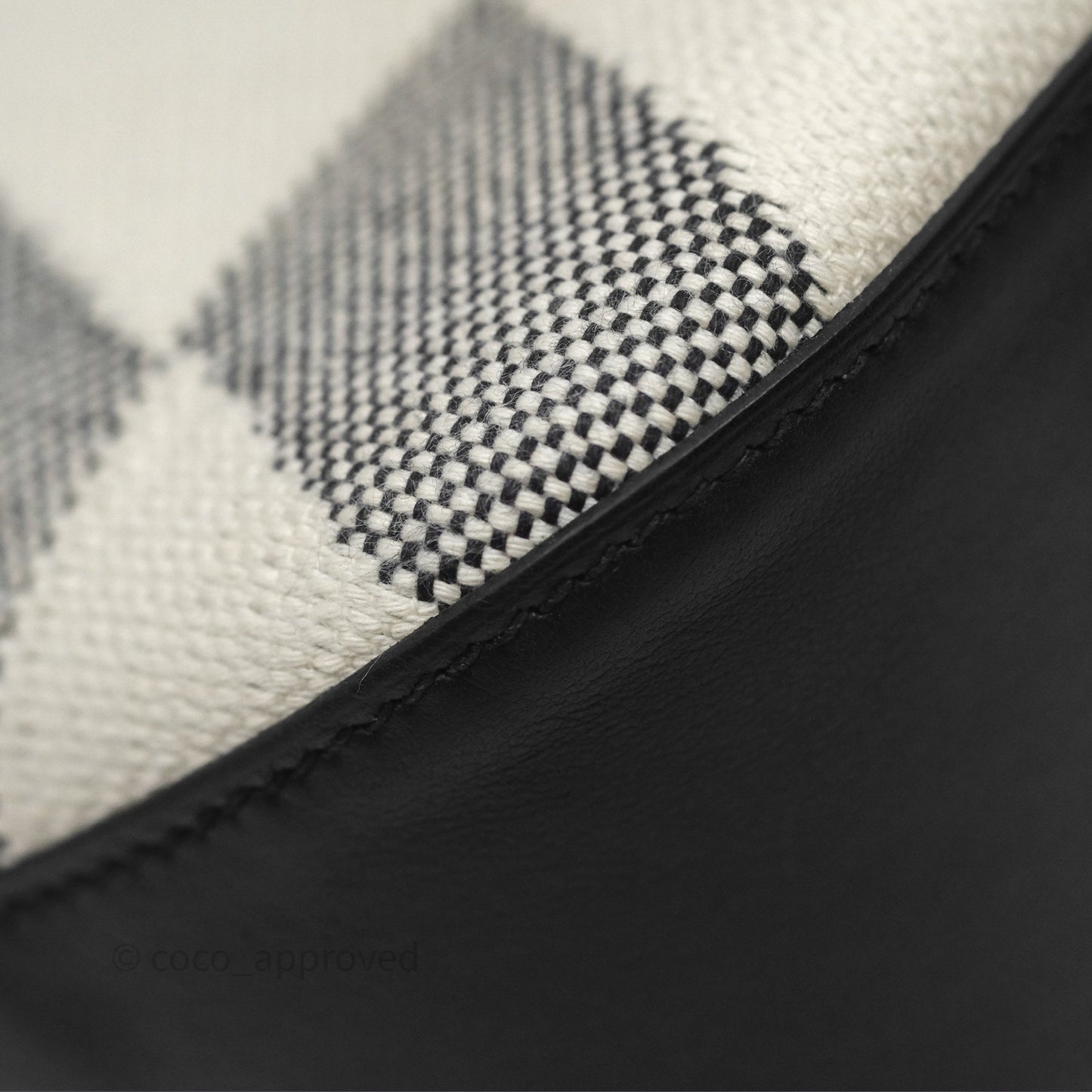 Hermès Cabas H En Biais 27 Noir 89 Swift/Canvas