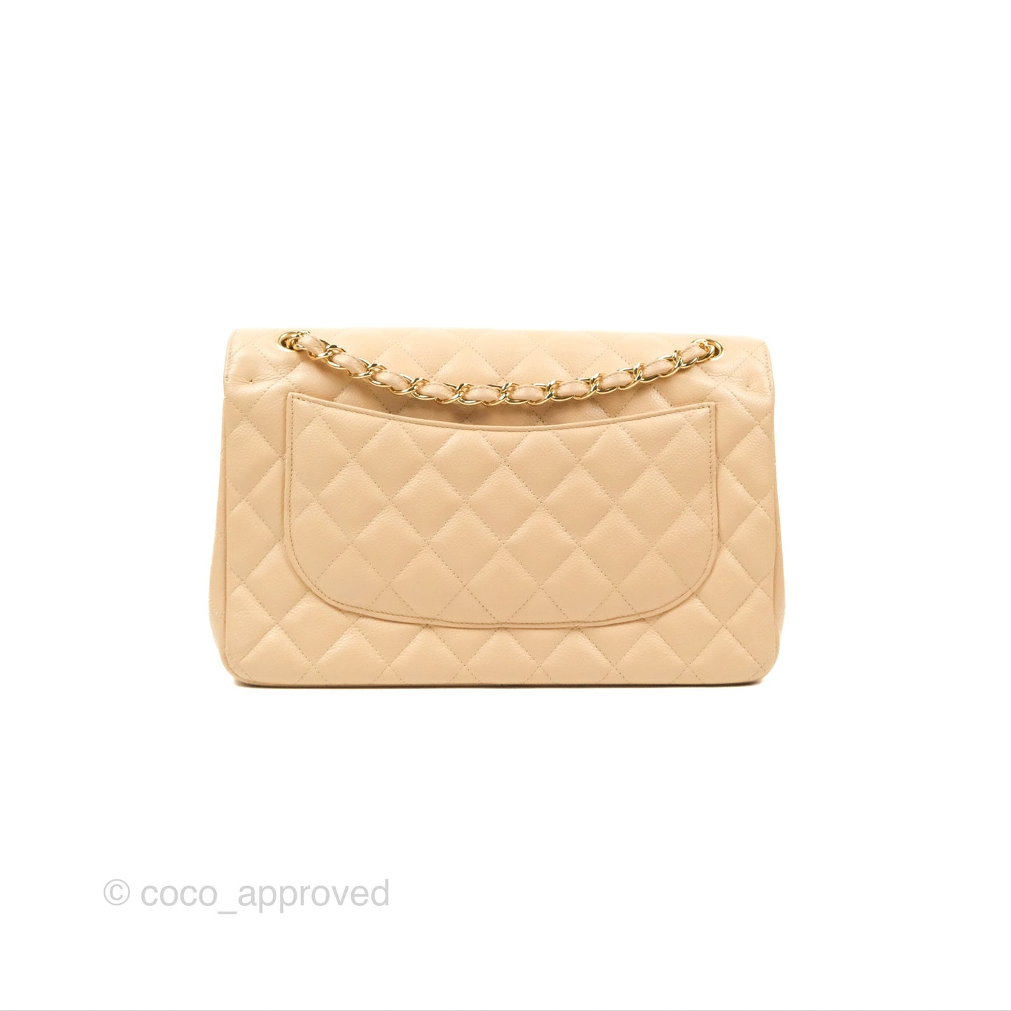 Chanel Jumbo Double Flap Beige Caviar Gold Hardware⁣⁣