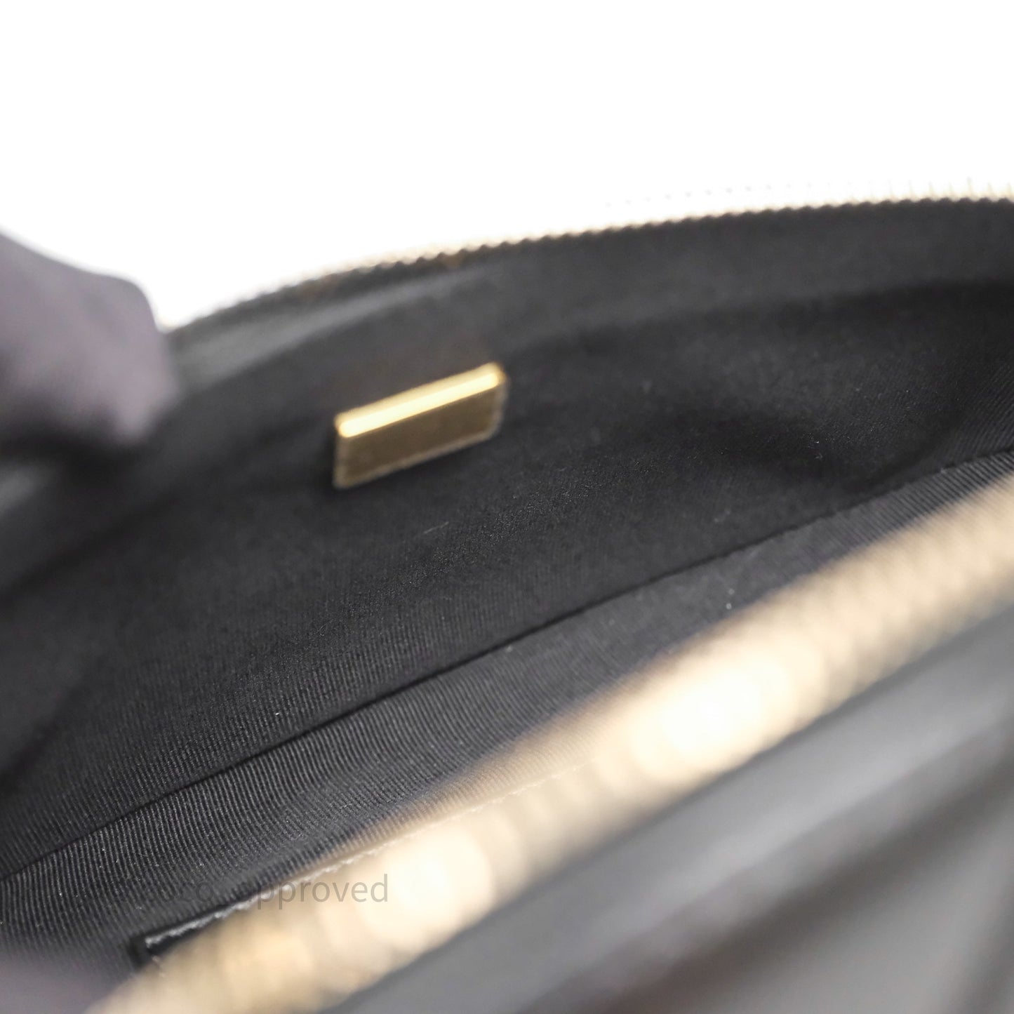 Chanel Quilted Waist Bag Lambskin Black Aged Gold Hardware