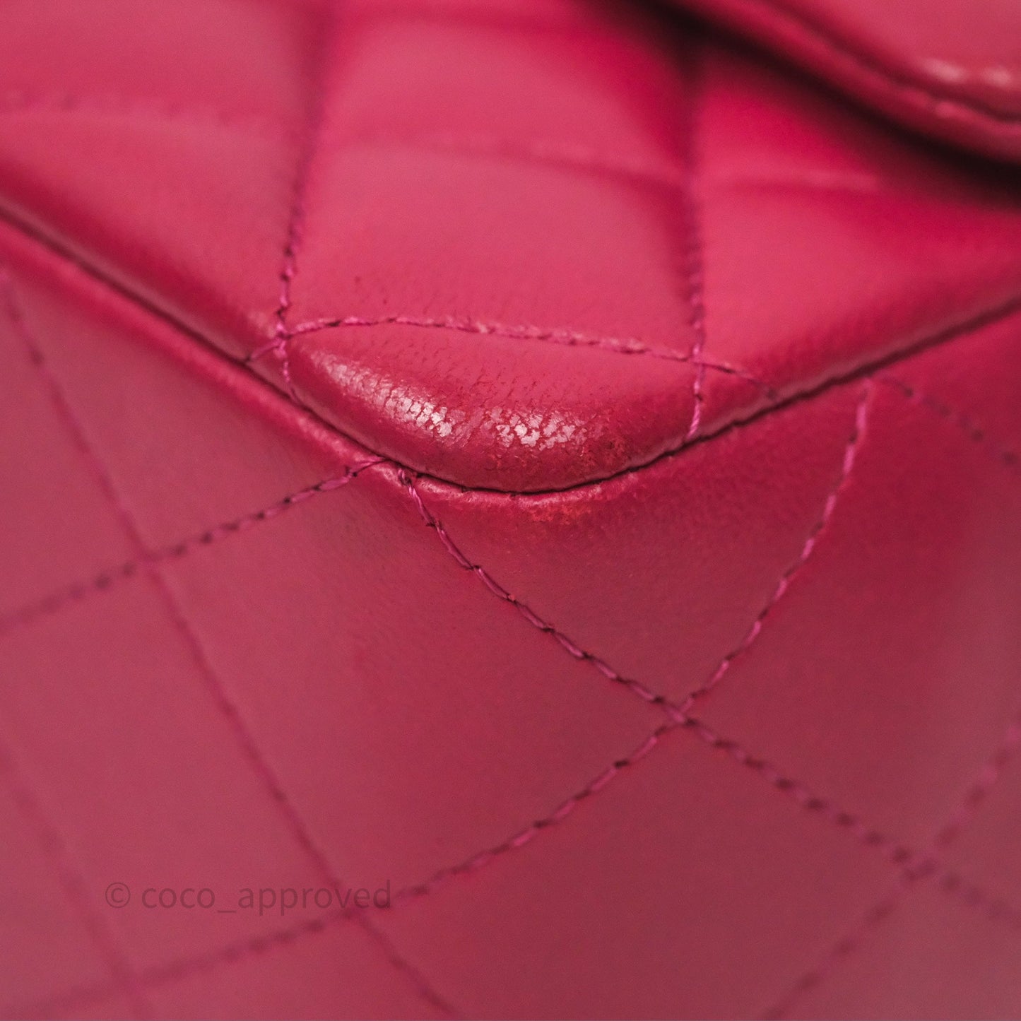 Chanel Top Handle Mini Rectangular Flap Red Lambskin Aged Gold Hardware