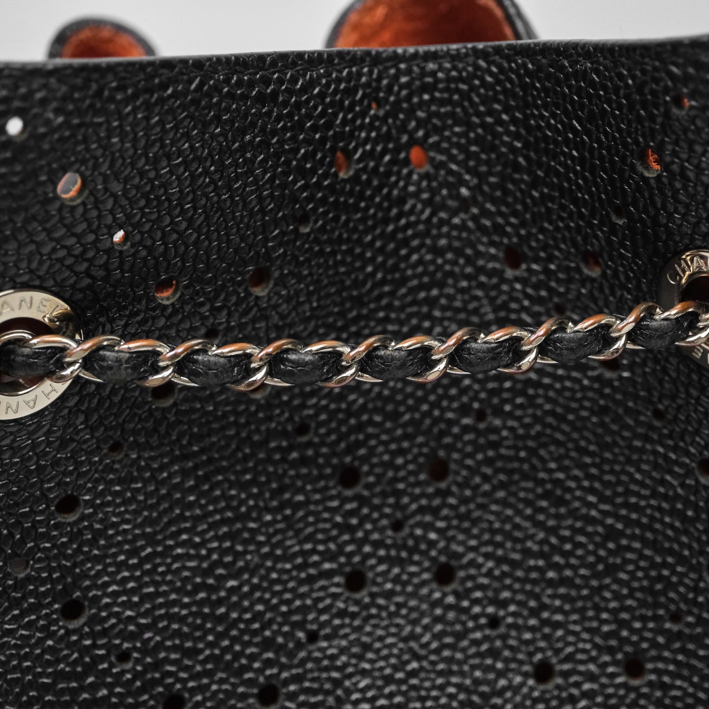 Chanel CC Drawstring Bucket Bag Black Caviar