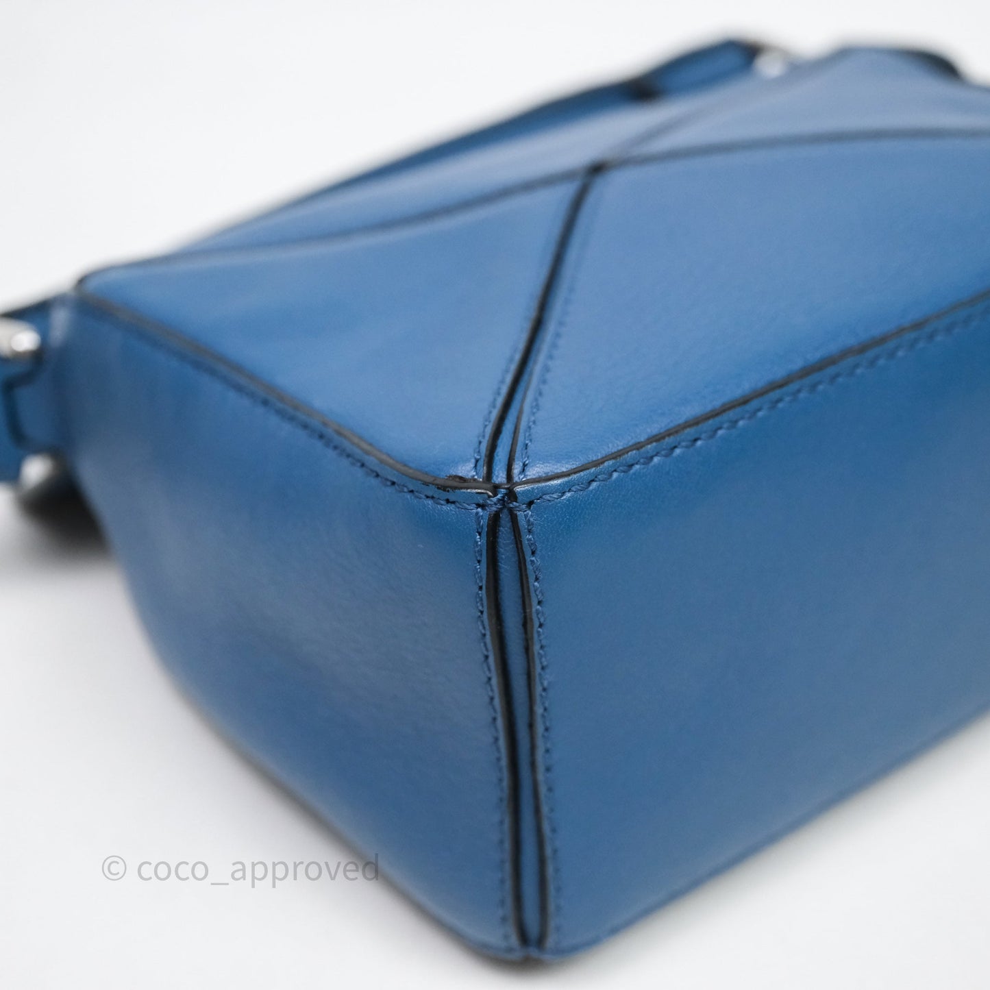 Loewe Mini Puzzle Bag Blue Calfskin