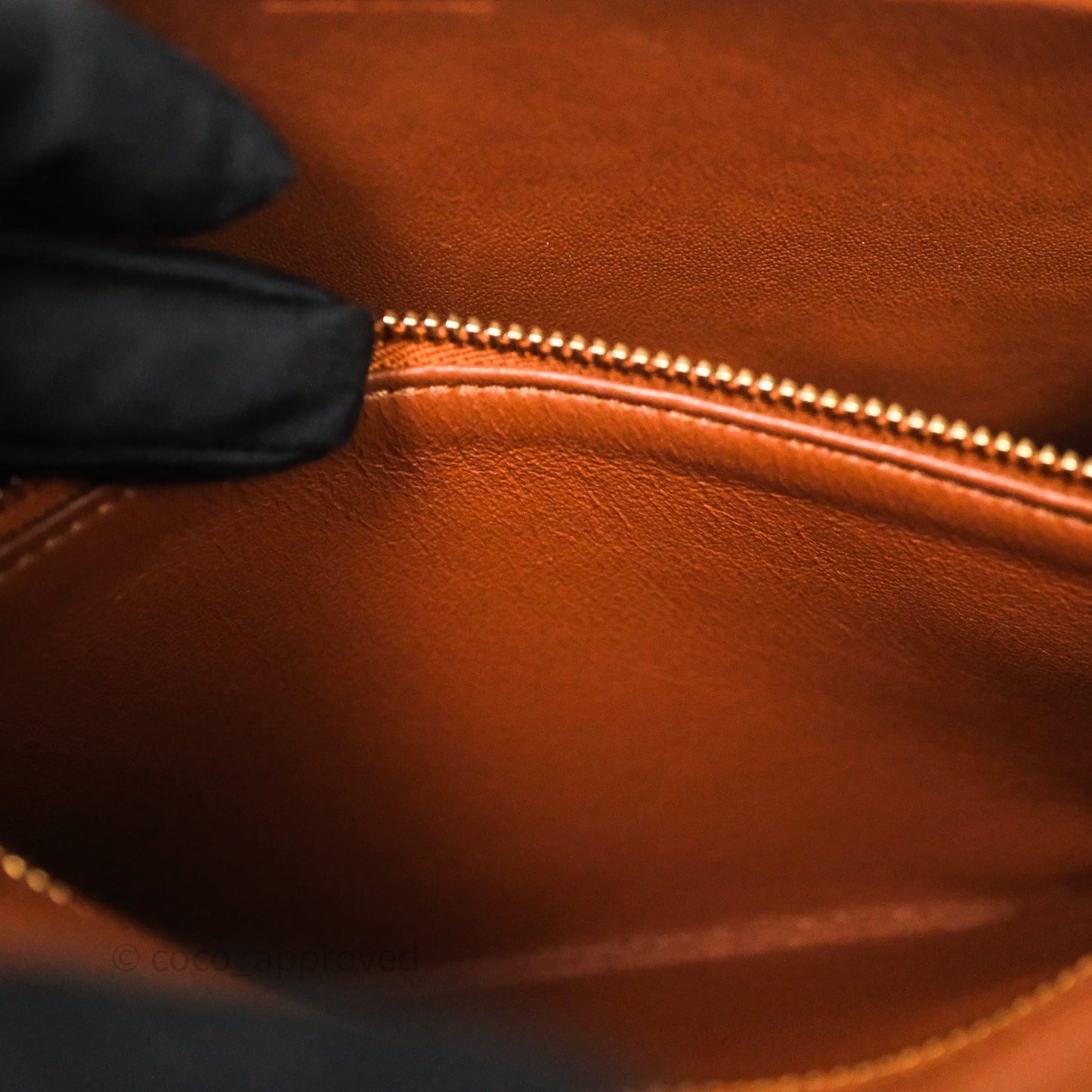 Celine Medium Chain Maillon Triomphe Canvas Tan Calfskin