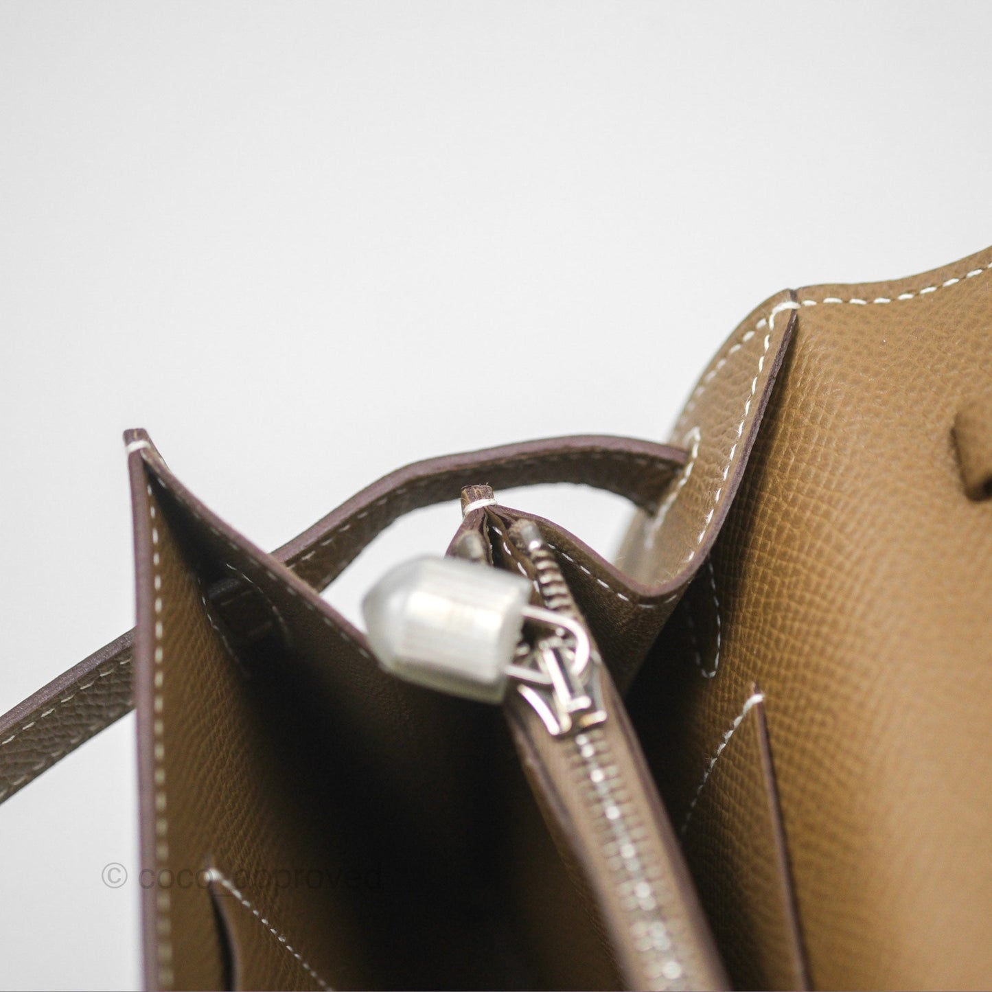 Hermès Kelly To Go Wallet Etoupe 18 Epsom Palladium Hardware