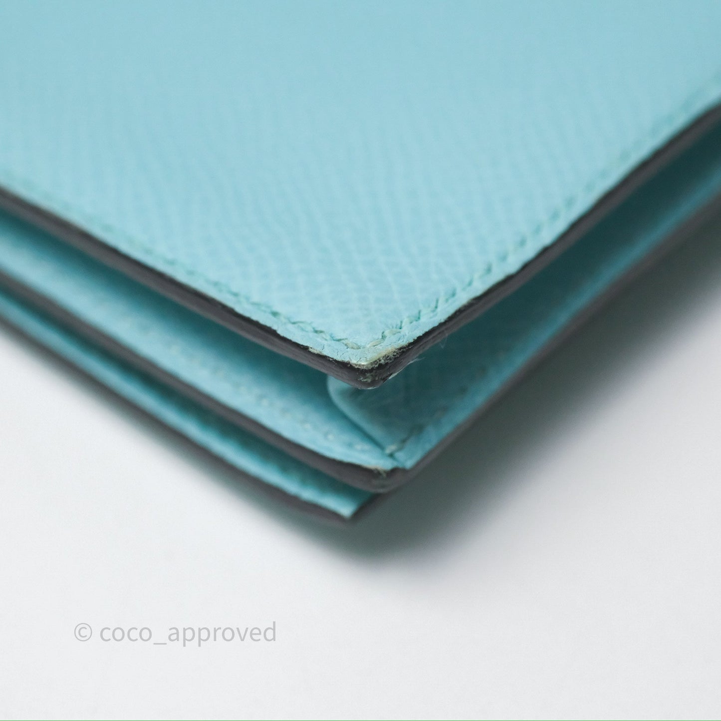 Hermès Bearn Long Wallet Bleu Atoll 3P Epsom Gold Hardware