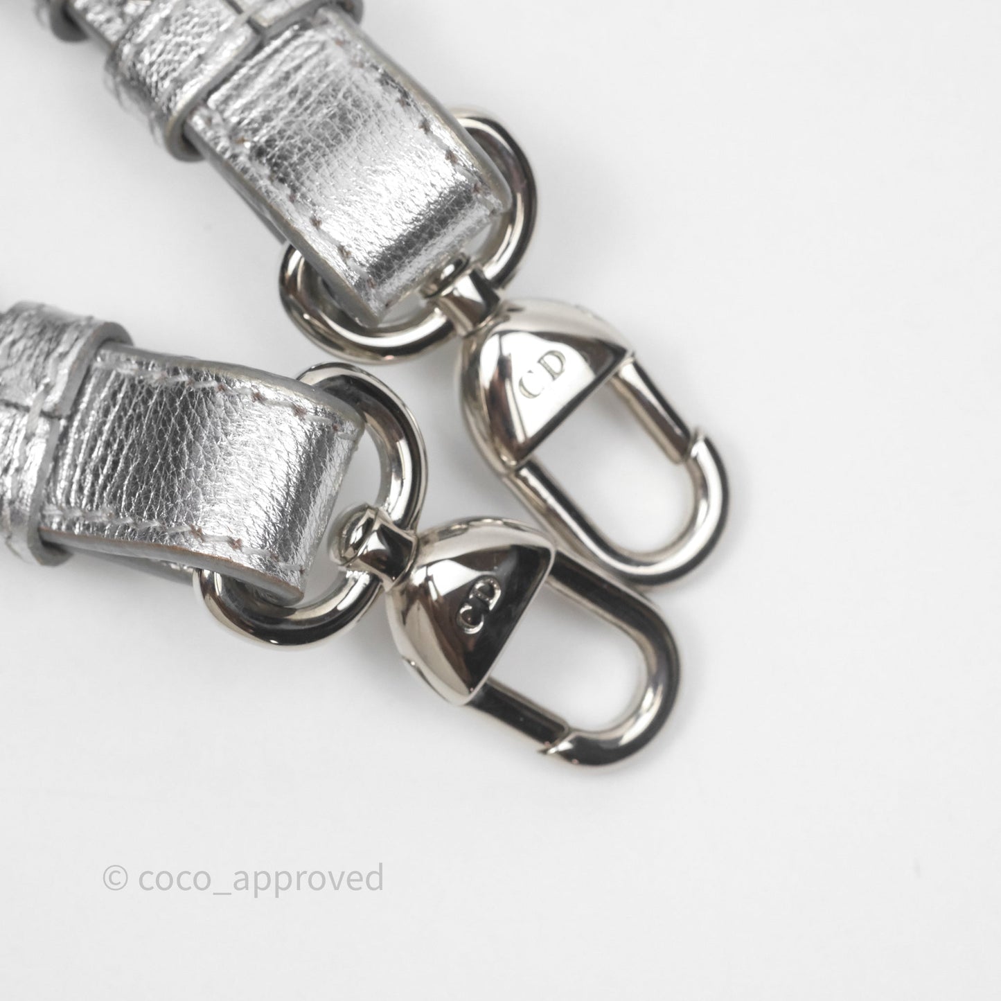 Christian Dior Small Lady Dior My ABCDior Silver Metallic Grained Calfskin Cannage