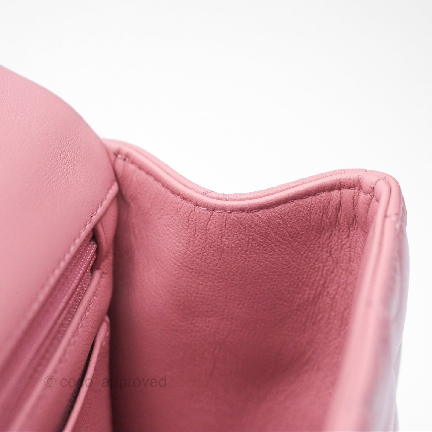 Chanel Top Handle Mini Rectangular Flap Bag Pink Lambskin Gold Hardware