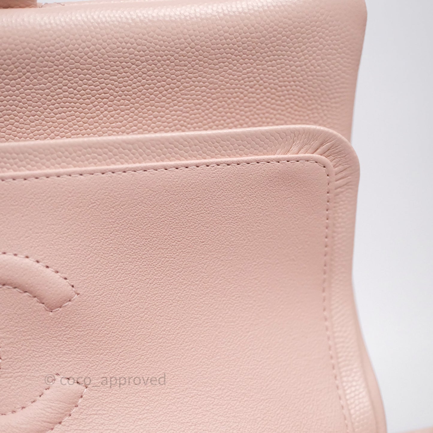 Chanel Small Classic Flap Quilted Light Pink Caviar Gold Hardware