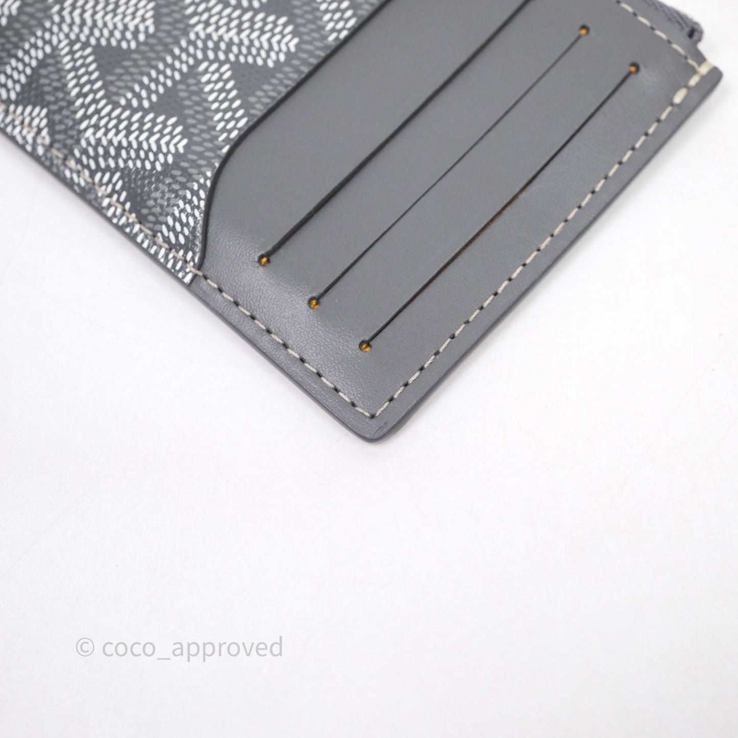 Goyard Bourbon Zipped Card Holder Grey