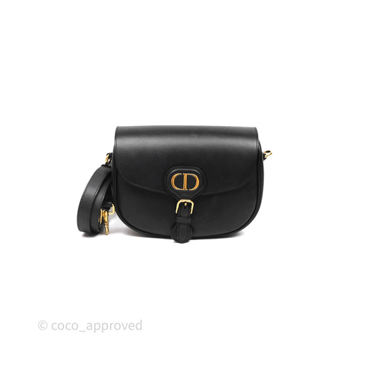 Christian Dior Medium Bobby Flap Black Box Calfskin