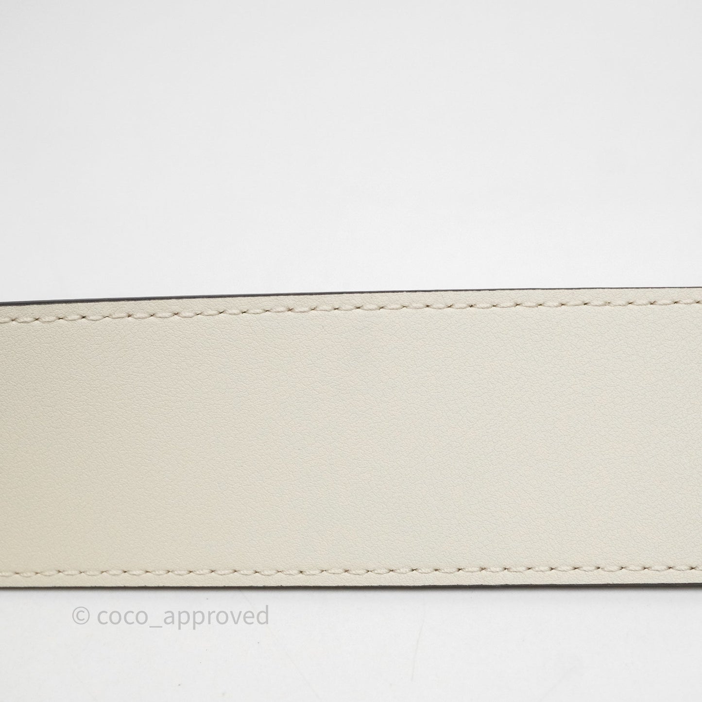 Gucci Double GG 20mm Belt 75 30 White Calfskin