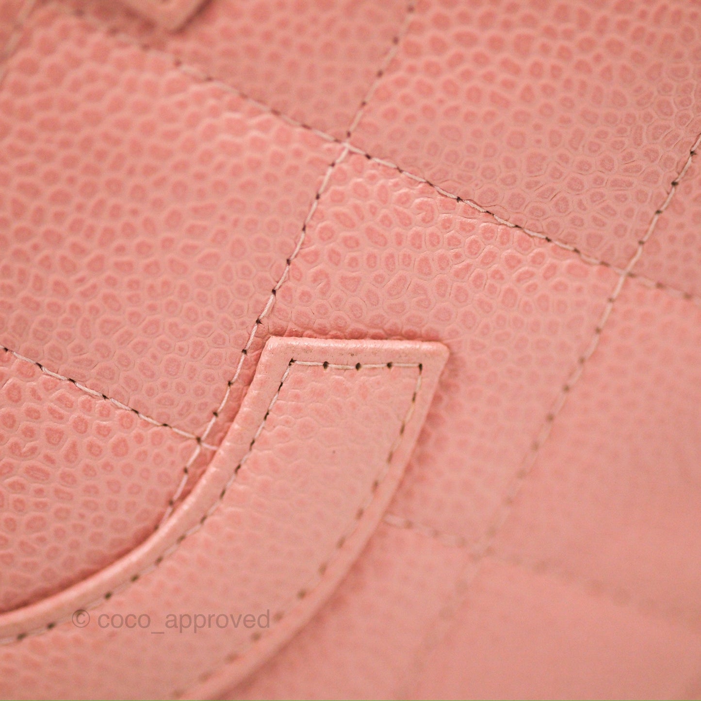 Chanel Quilted Petit Shopping Tote PST Sakura Pink Caviar Gold Hardware