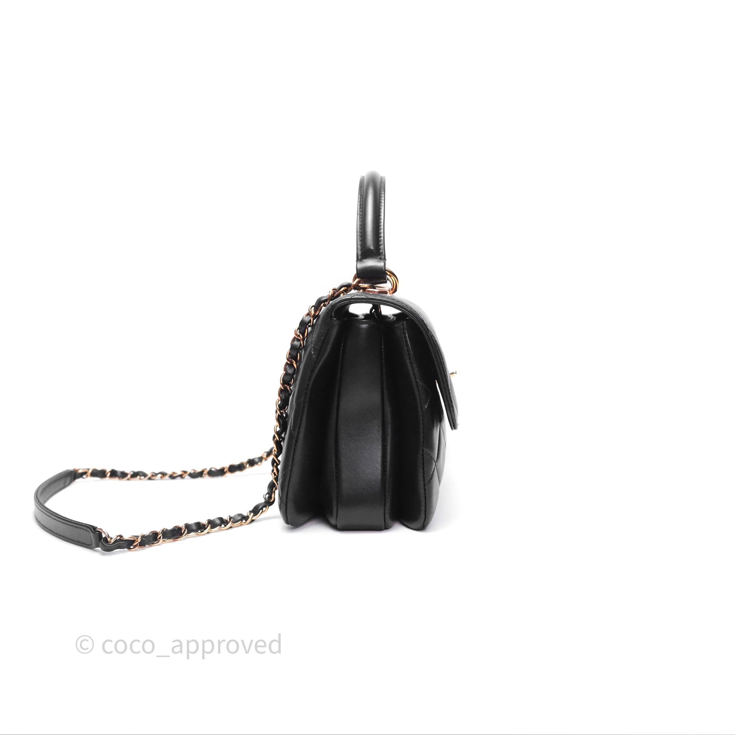 Chanel Trendy CC Small Black Lambskin Rose Gold Hardware